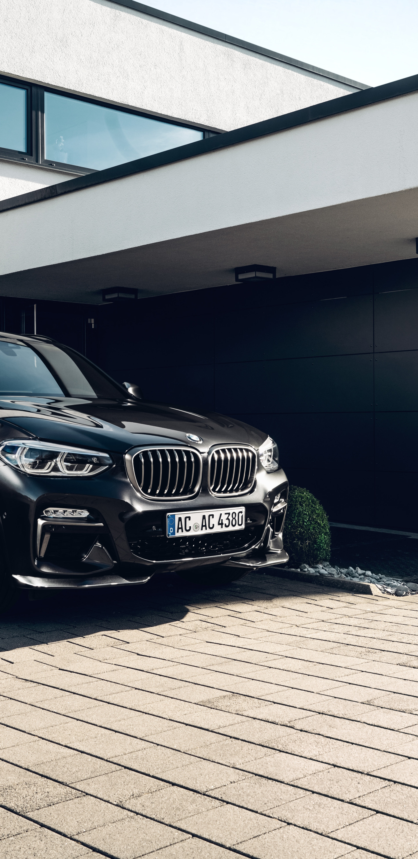 Скачать обои машина, фары, BMW, диски, кроссовер, AC Schnitzer, BMW X4,  решётка радиатора, раздел bmw в разрешении 1440x2960