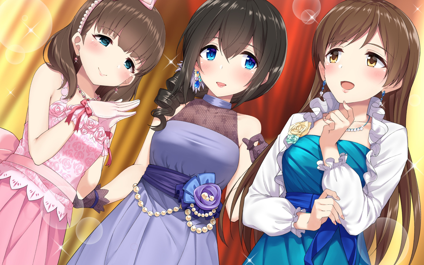 Скачать обои idolmaster cinderella girls, sakuma mayu, sagisawa fumika,  nitta minami, раздел сёнэн в разрешении 1440x900