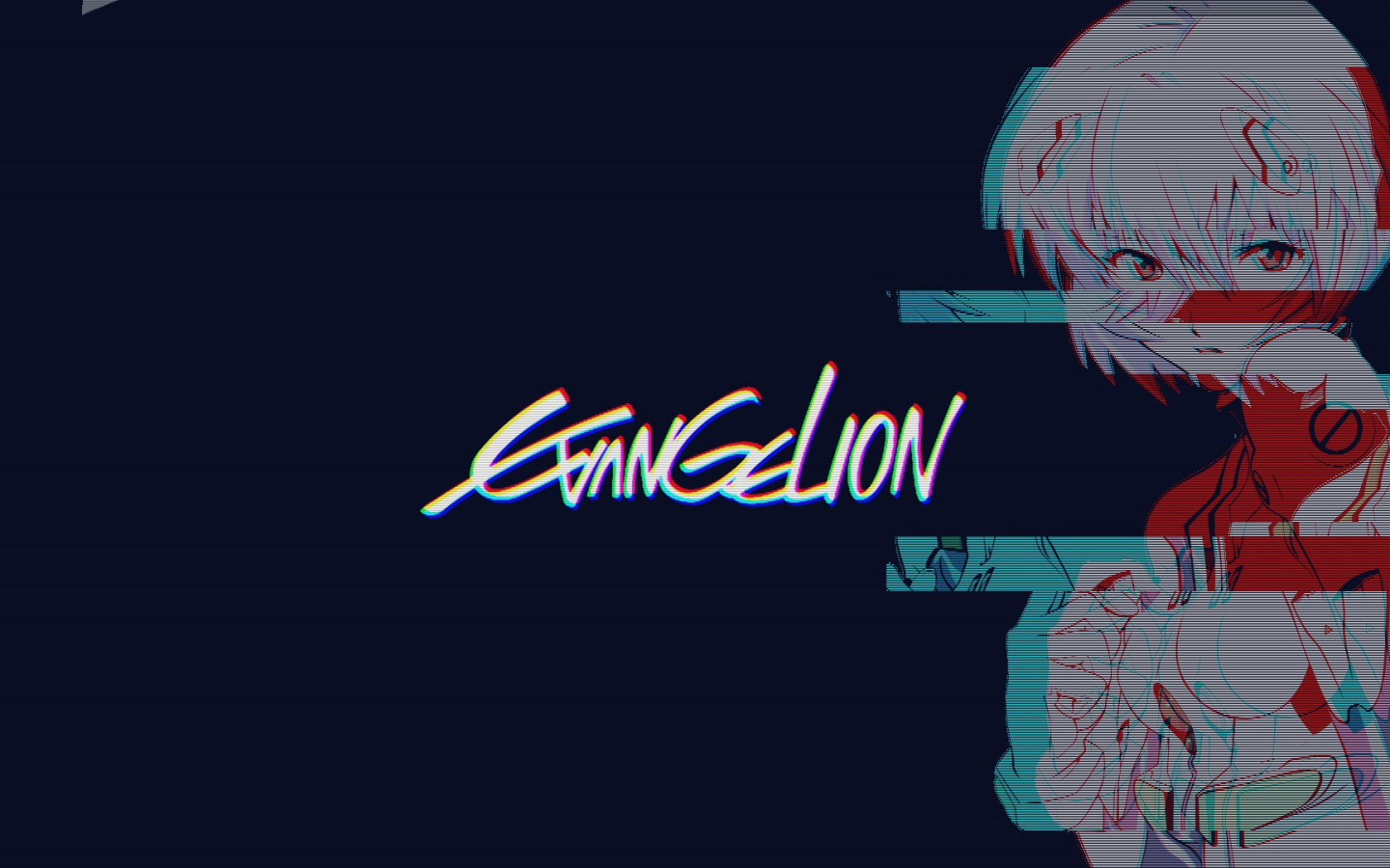 Скачать обои Аниме, Евангелион, Рей Аянами, Рей, Evangelion, Тян, Glitch,  раздел прочее в разрешении 1440x900