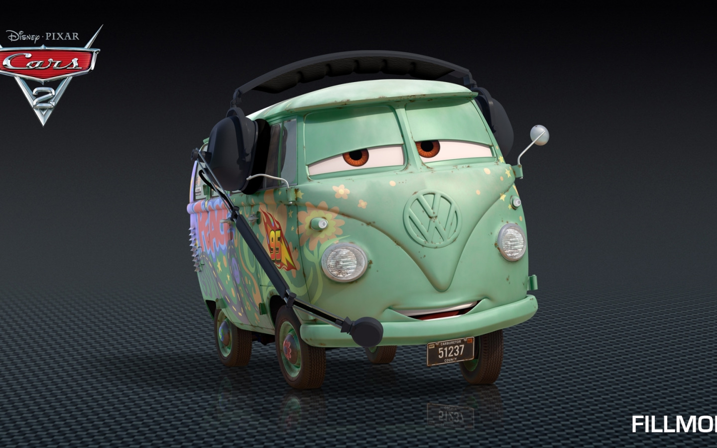 Скачать обои мультфильм, тачки, pixar, disney, cars 2, fillmore, раздел  фильмы в разрешении 1440x900