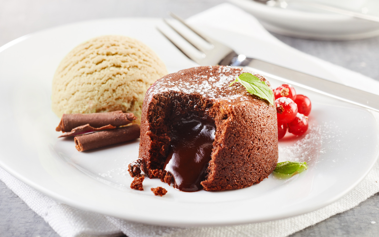 Lava Cake with Ice Cream