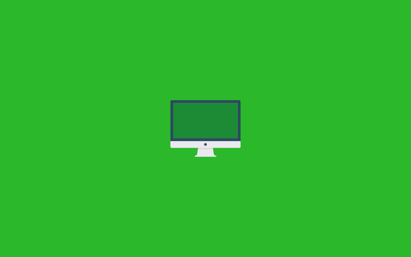 Компьютер на зелёном ыоне