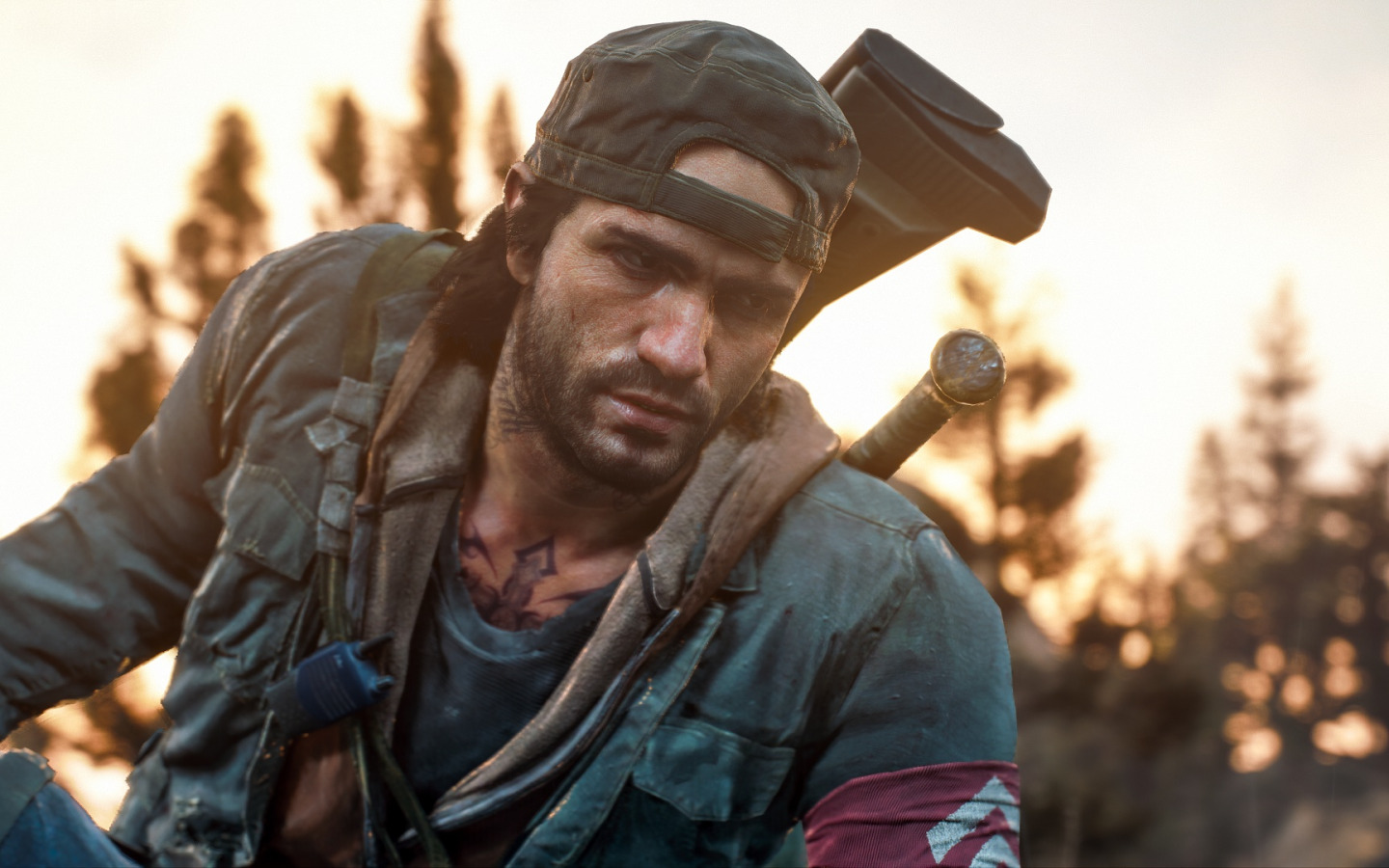 Скачать обои кепка, парень, щетина, Days Gone, раздел игры в разрешении  1440x900