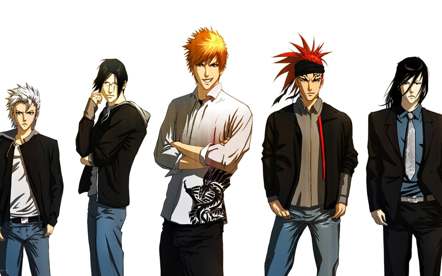 Скачать обои game, Bleach, red hair, anime, man, boys, redhead, dragon,  раздел сёнэн в разрешении 1440x900