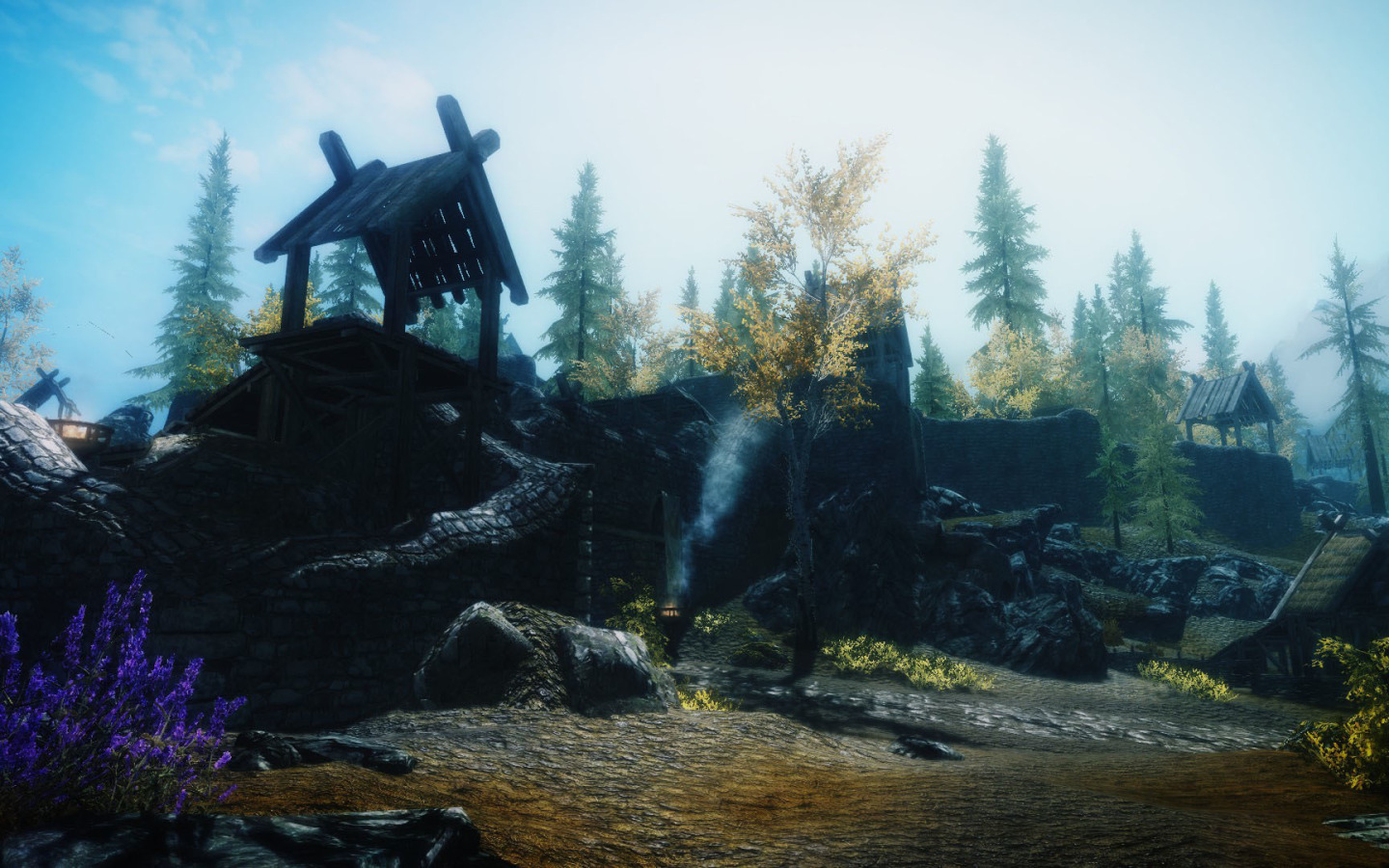 Скачать обои Пейзаж, Skyrim, Enb, раздел игры в разрешении 1440x900