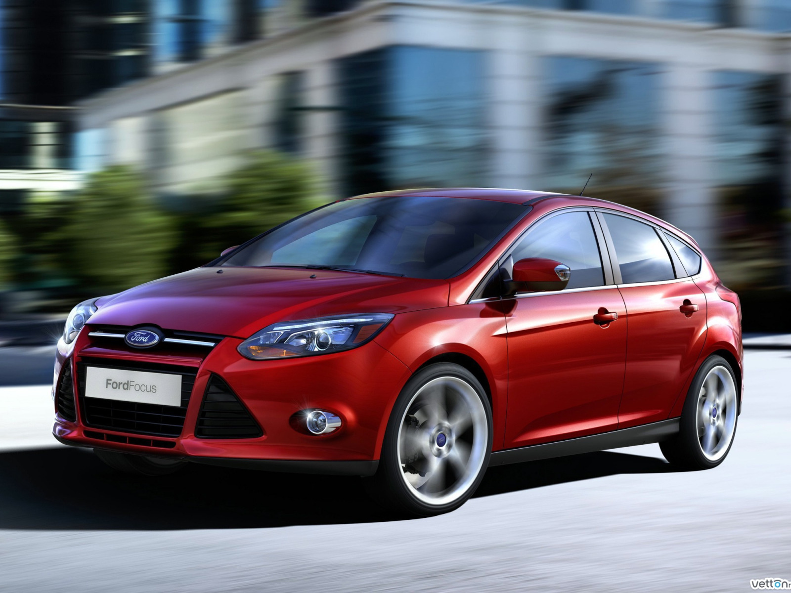 Скачать обои машина, Ford, форд, красная, хэтчбек, focus3, раздел ford в  разрешении 1600x1200