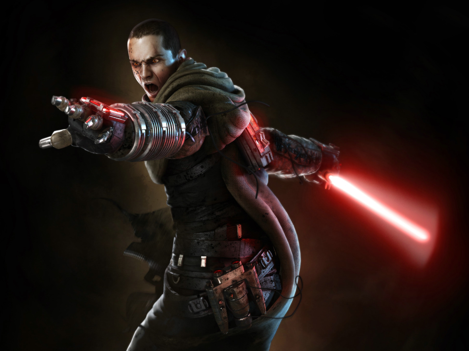 Скачать обои Star Wars, Звездные Войны, SW The Force Unleashed, Старкиллер,  Световой Меч, Гален Марек, Galen Marek, Starkiller, раздел игры в  разрешении 1600x1200