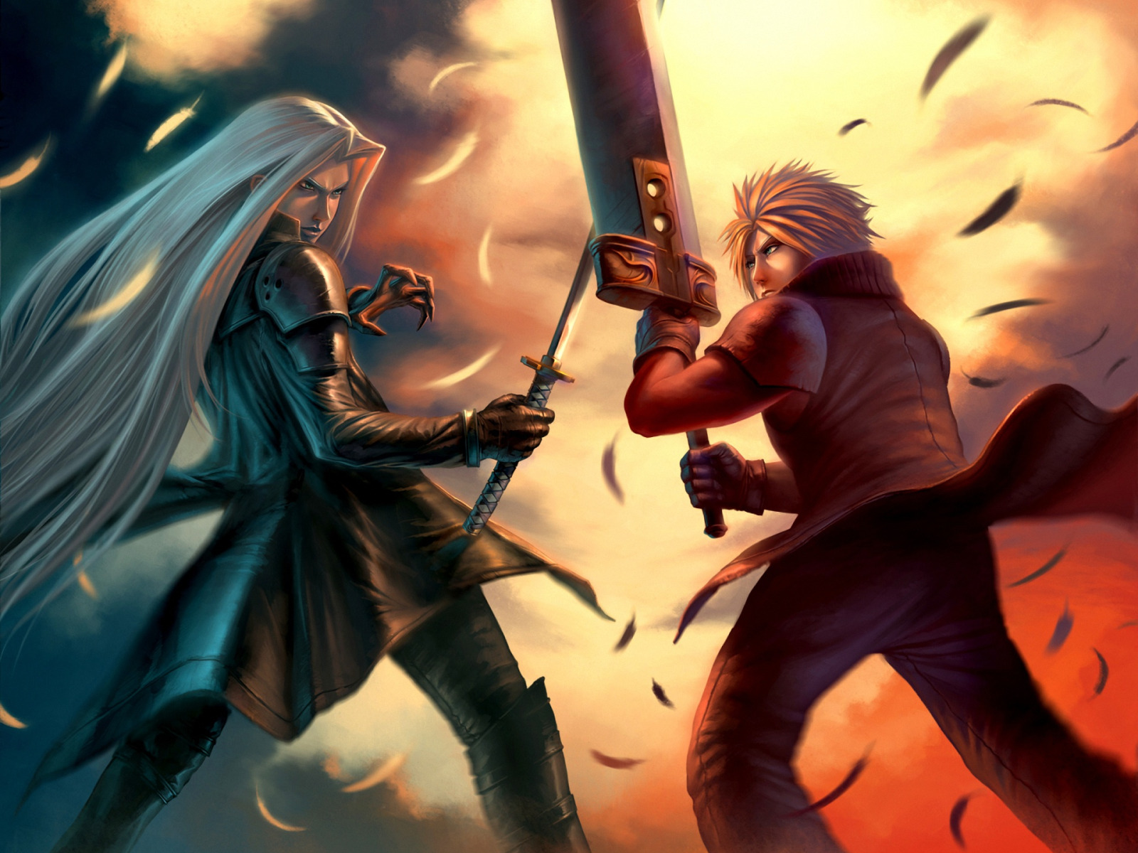 Дуэль финал. Final Fantasy Клауд бой. Сражение на мечах фэнтези. Сражение на мечах арт. Поединок на мечах.