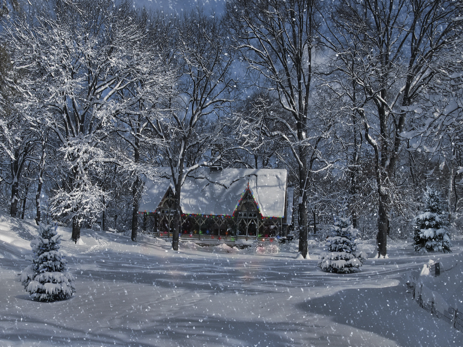 Новогодний метель. Новый год в деревне. Красивые дома в зимнем пейзаже. Сказочный зимний фон. Обои на рабочий стол вьюга.