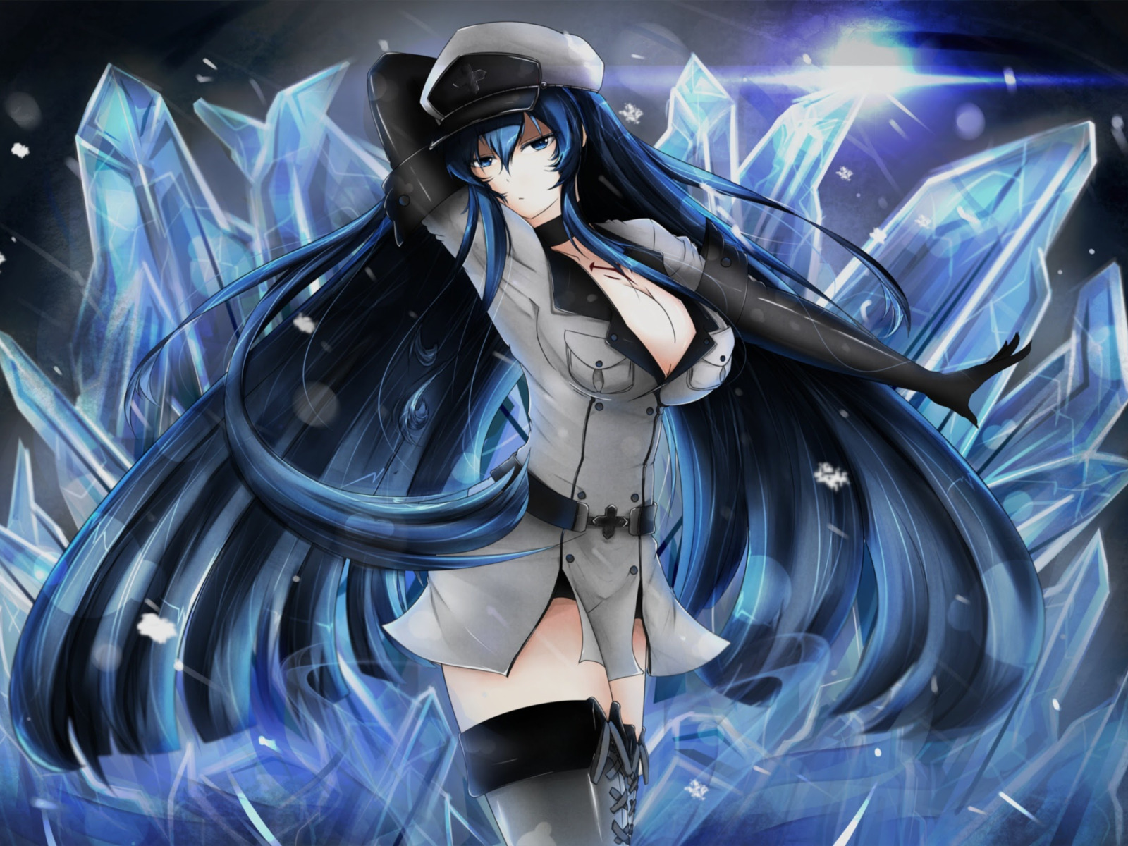 Скачать обои Akame ga Kill!, Esdeath, Эсдес, General Esdeath, Генерал  Эсдес, Убийца Акамэ!, раздел прочее в разрешении 1600x1200