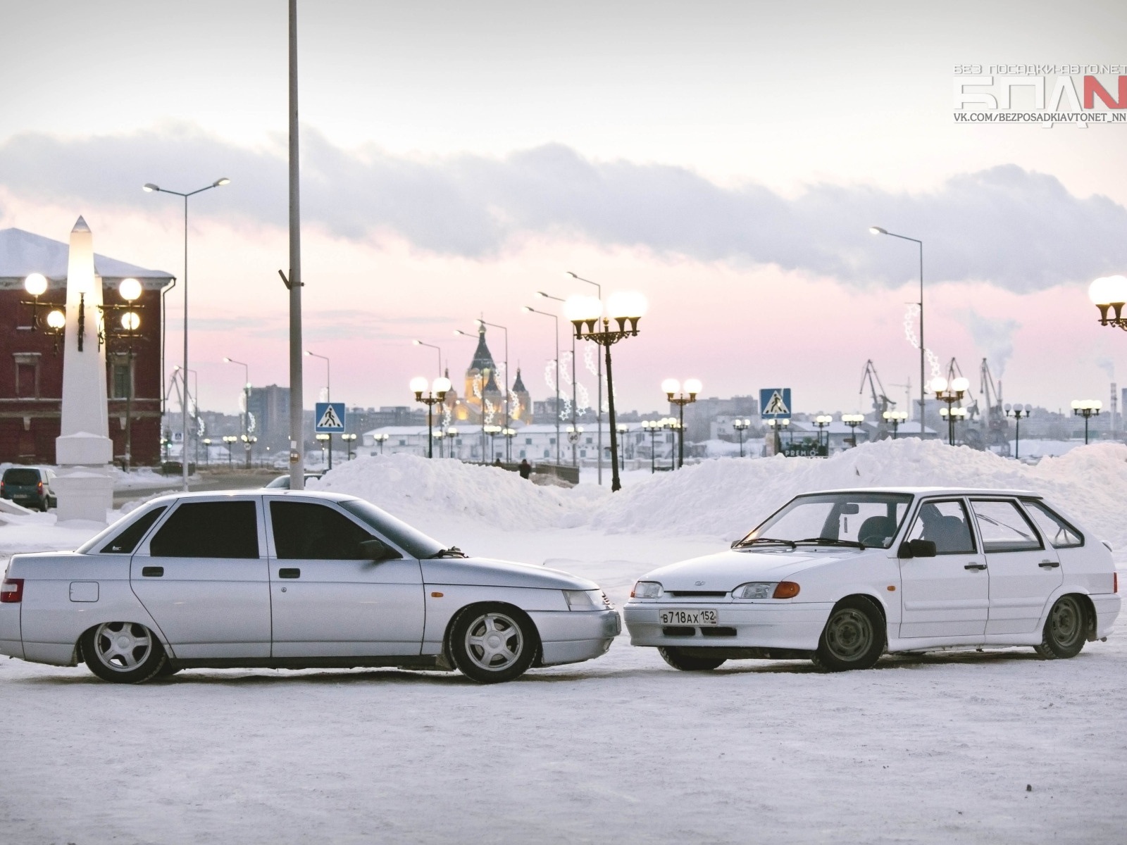 Скачать обои БПАН, 2114, LADA, зима, ВАЗ-2114, дома, город, 2110, раздел  другие марки в разрешении 1600x1200