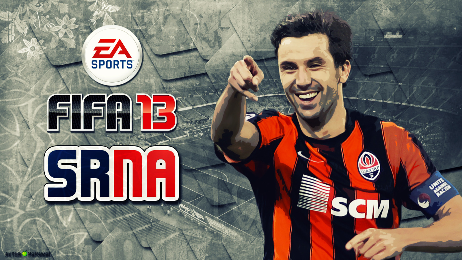 Скачать обои футбол, Дарио Срна, Шахтер, fifa 13, Darijo Srna, Shahtar,  раздел игры в разрешении 1600x900