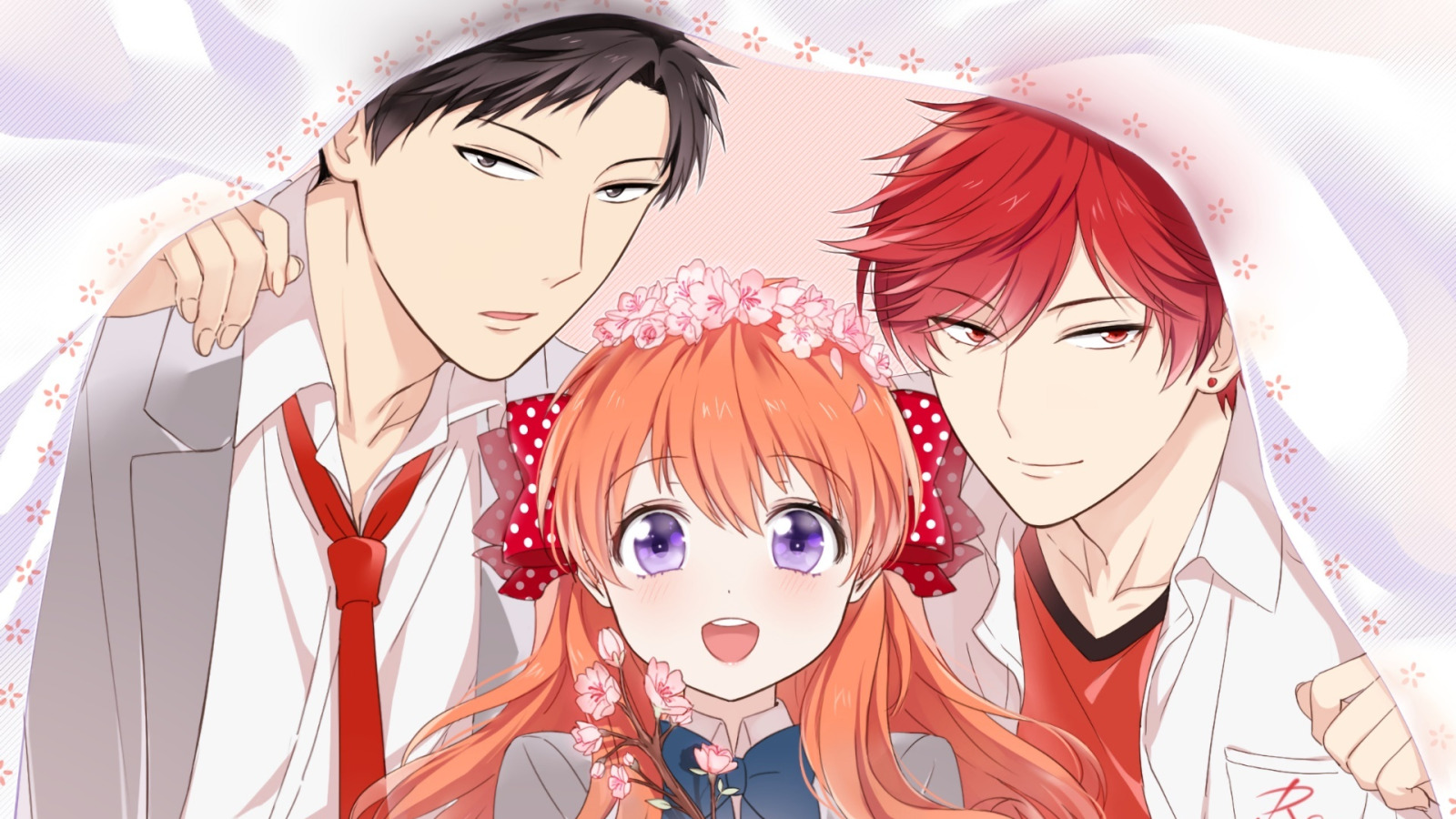 Скачать обои девушка, аниме, арт, парни, Gekkan Shoujo Nozaki-kun, Нозаки  автор сёдзе манги, раздел прочее в разрешении 1600x900