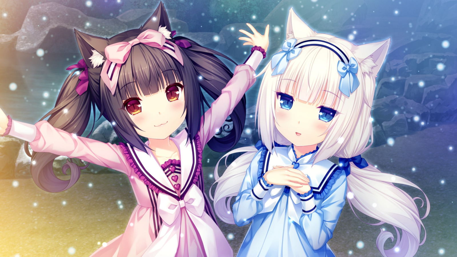 Скачать обои Девочки, Nekopara, Кошечки, раздел сёнэн в разрешении 1600x900