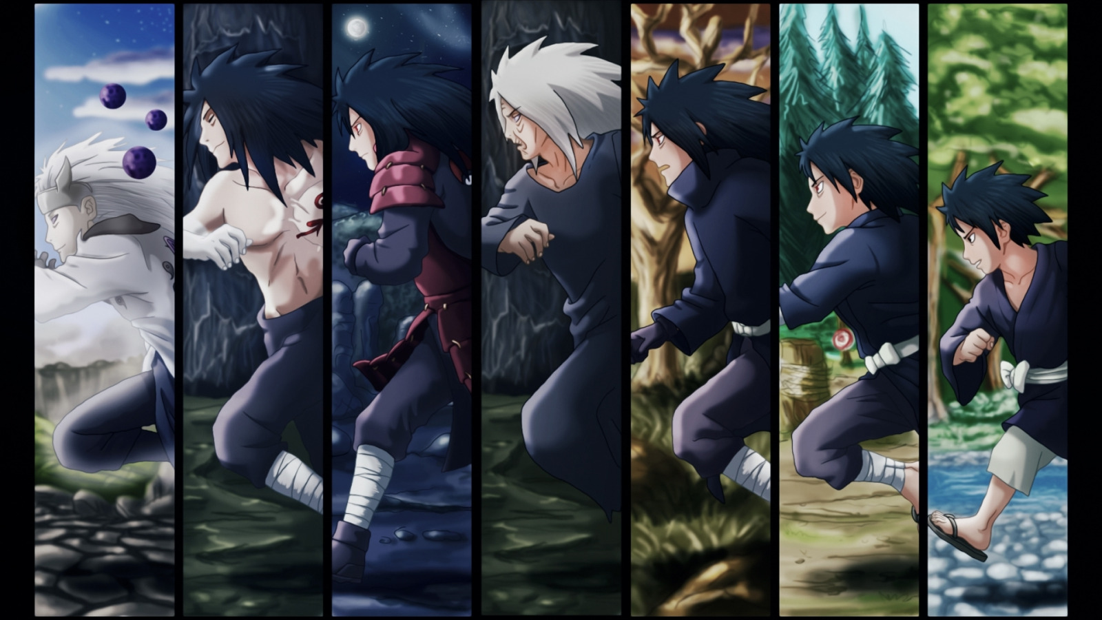 Скачать обои Наруто, Naruto, Akatsuki, Tobi, Madara Uchiha, Мадара, Клан  учиха, Клан учиха.Obito, раздел сёнэн в разрешении 1600x900