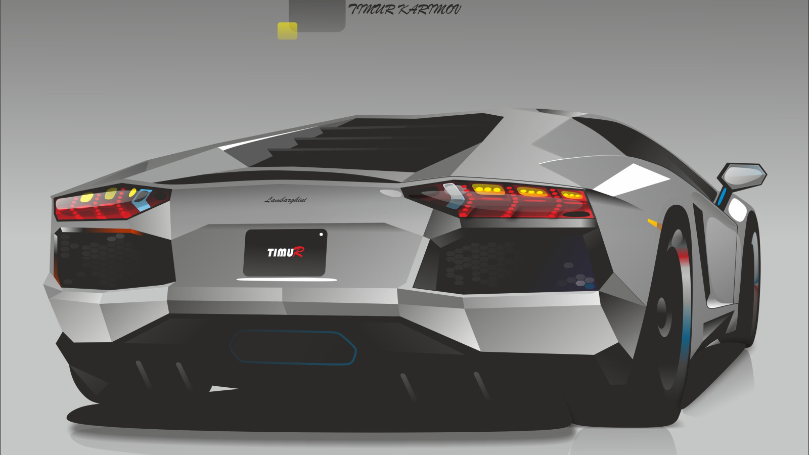 Скачать обои lamborghini, corol-drow, drow, Timur, vektr-auto, раздел  lamborghini в разрешении 1600x900