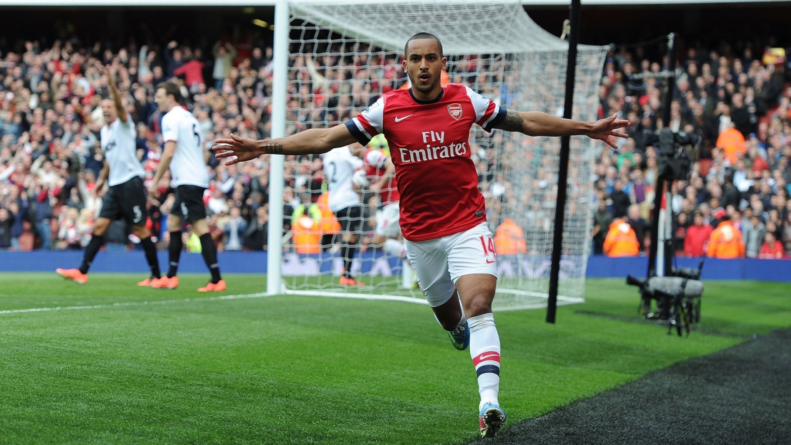 фон, ворота, Арсенал, Arsenal, Football Club, The Gunners, Theo Walcott, Канониры