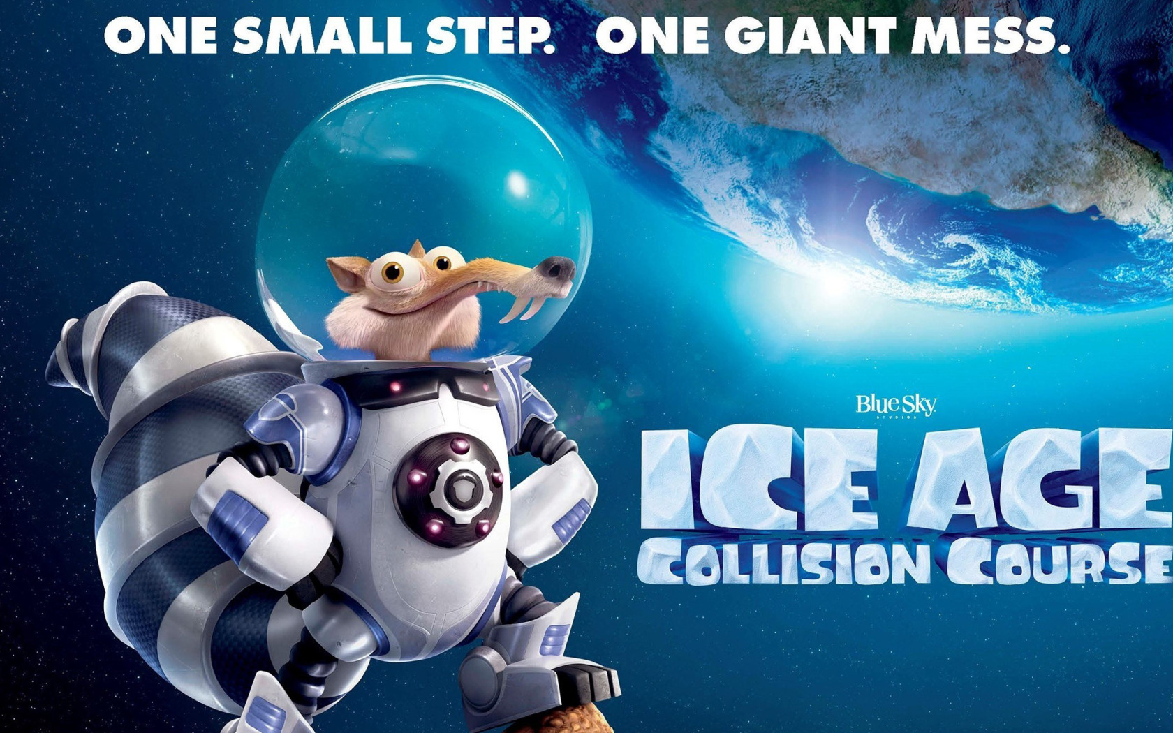 Скачать обои film, cartoon, Earth, Ice age collision course, Ice age, Ice  Age: Collision Course, Scrat, squirrel, раздел фильмы в разрешении 1680x1050