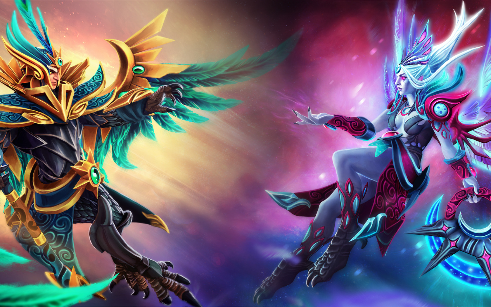 Sky dota 2. Skywrath Mage и Vengeful Spirit. Венгефул спирит и СКАЙМАГ. Skywrath Mage Dota 2. Венга и Скай маг.