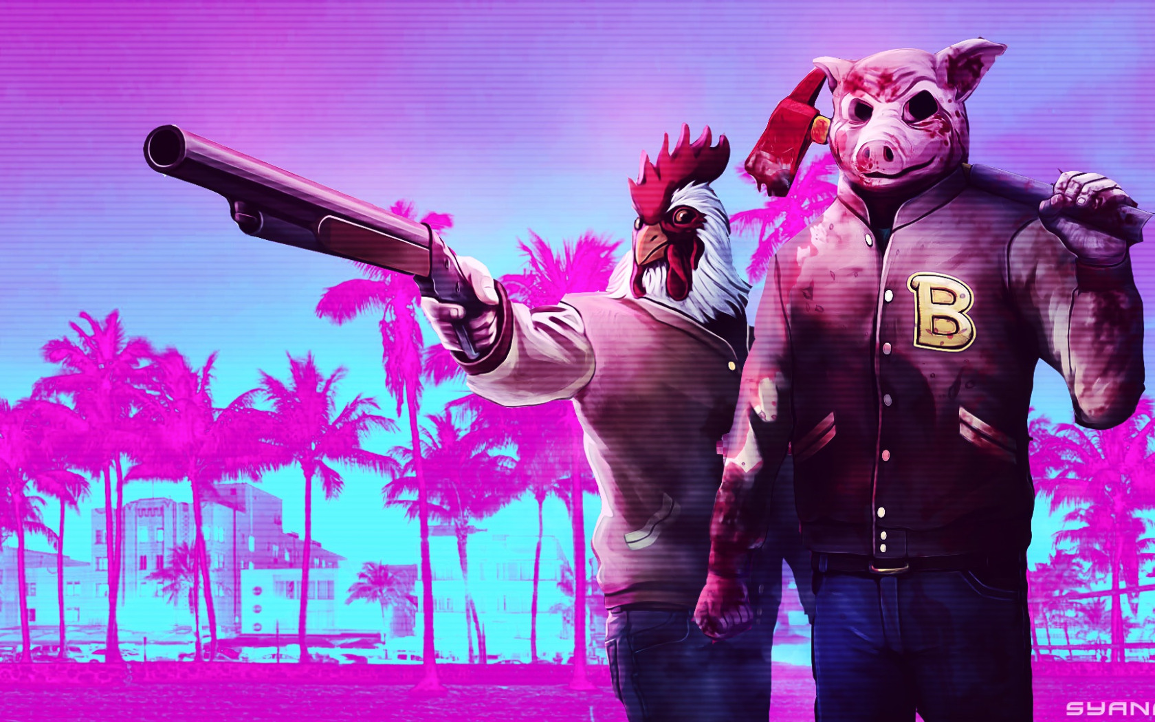 Payday 2 hotline miami pack фото 91