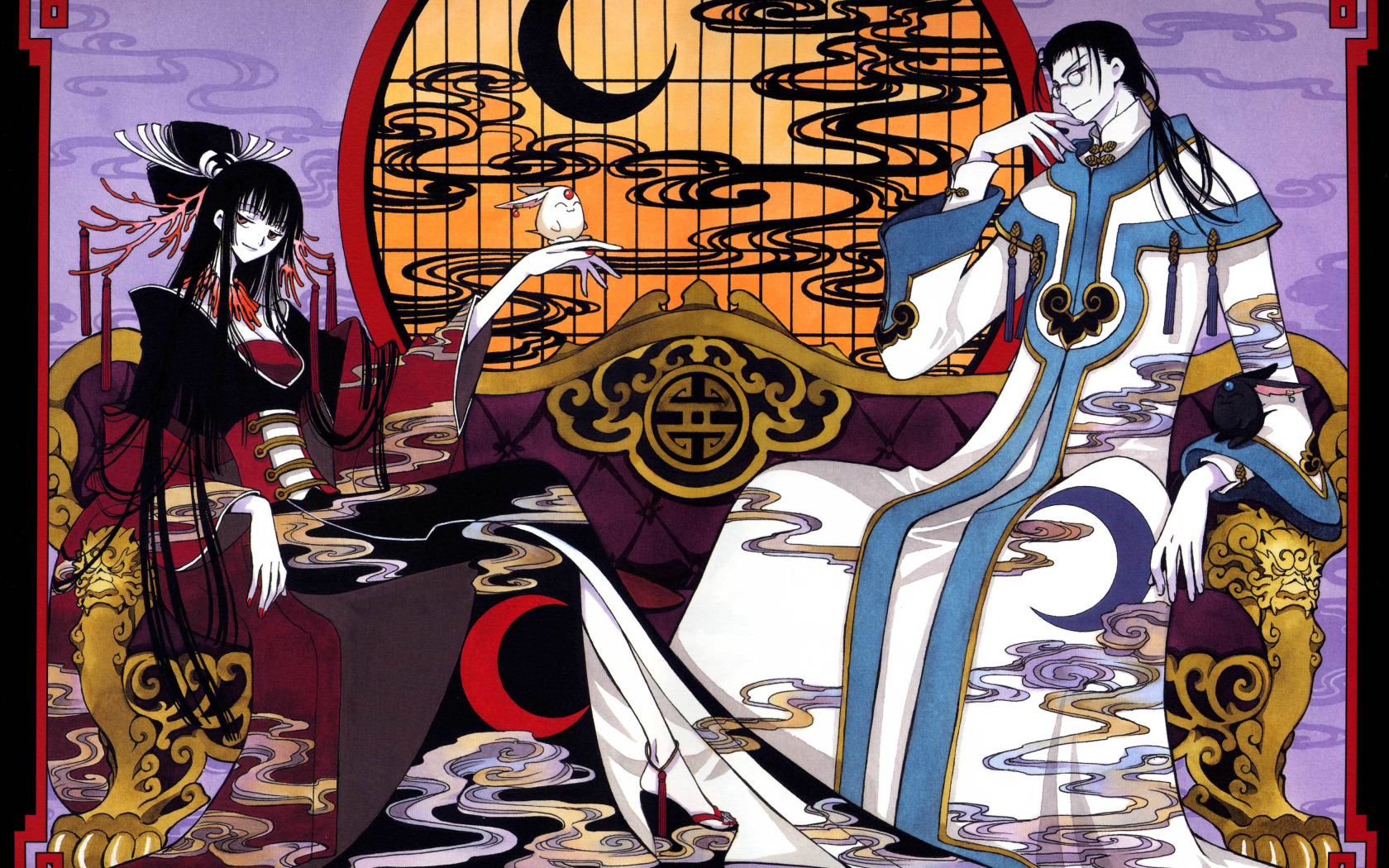 Скачать обои пара, CLAMP, <b>xxxHolic</b>, Clow, Yuuko, раздел прочее в разрешении...