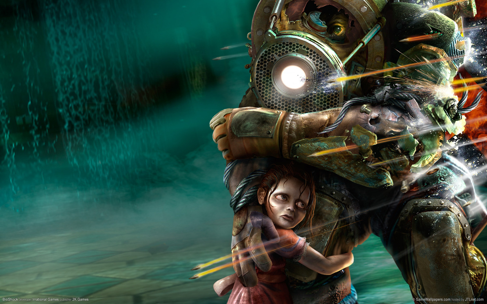 Большой папа играть. Игра Bioshock. Bioshock 2. Биошок большой папочка и сестричка. Bioshock 1.