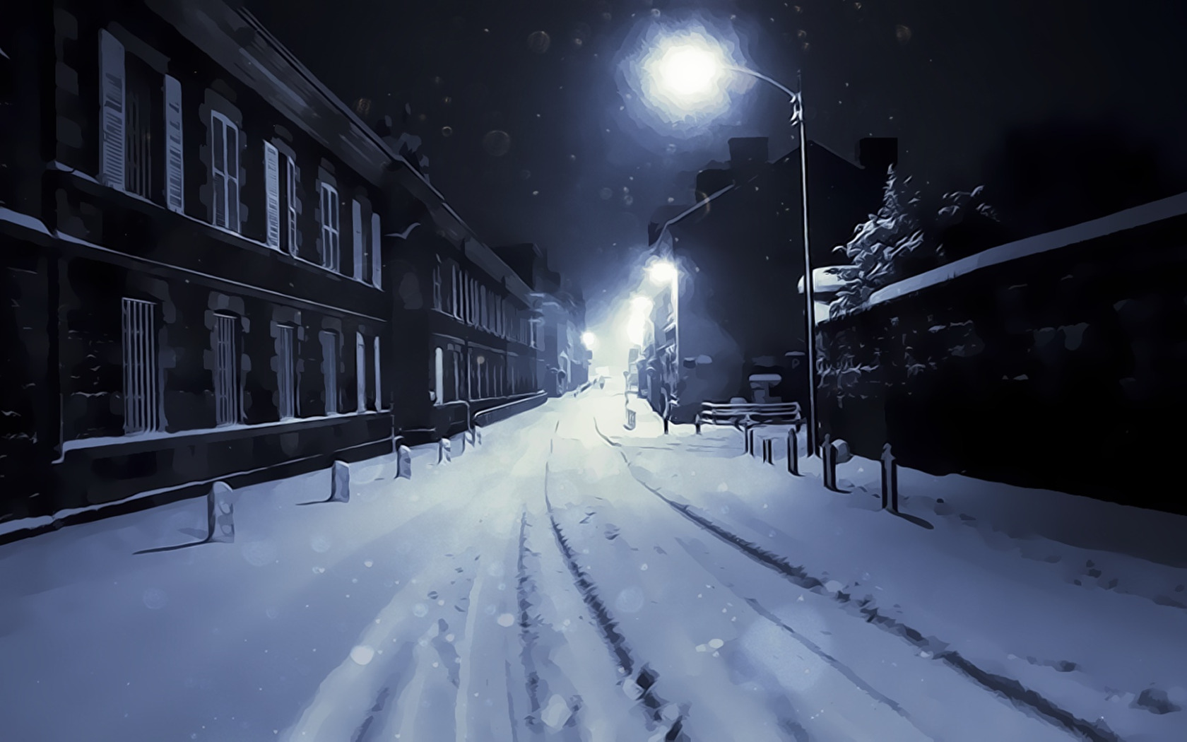 Фото Зимы Ночью В Городе