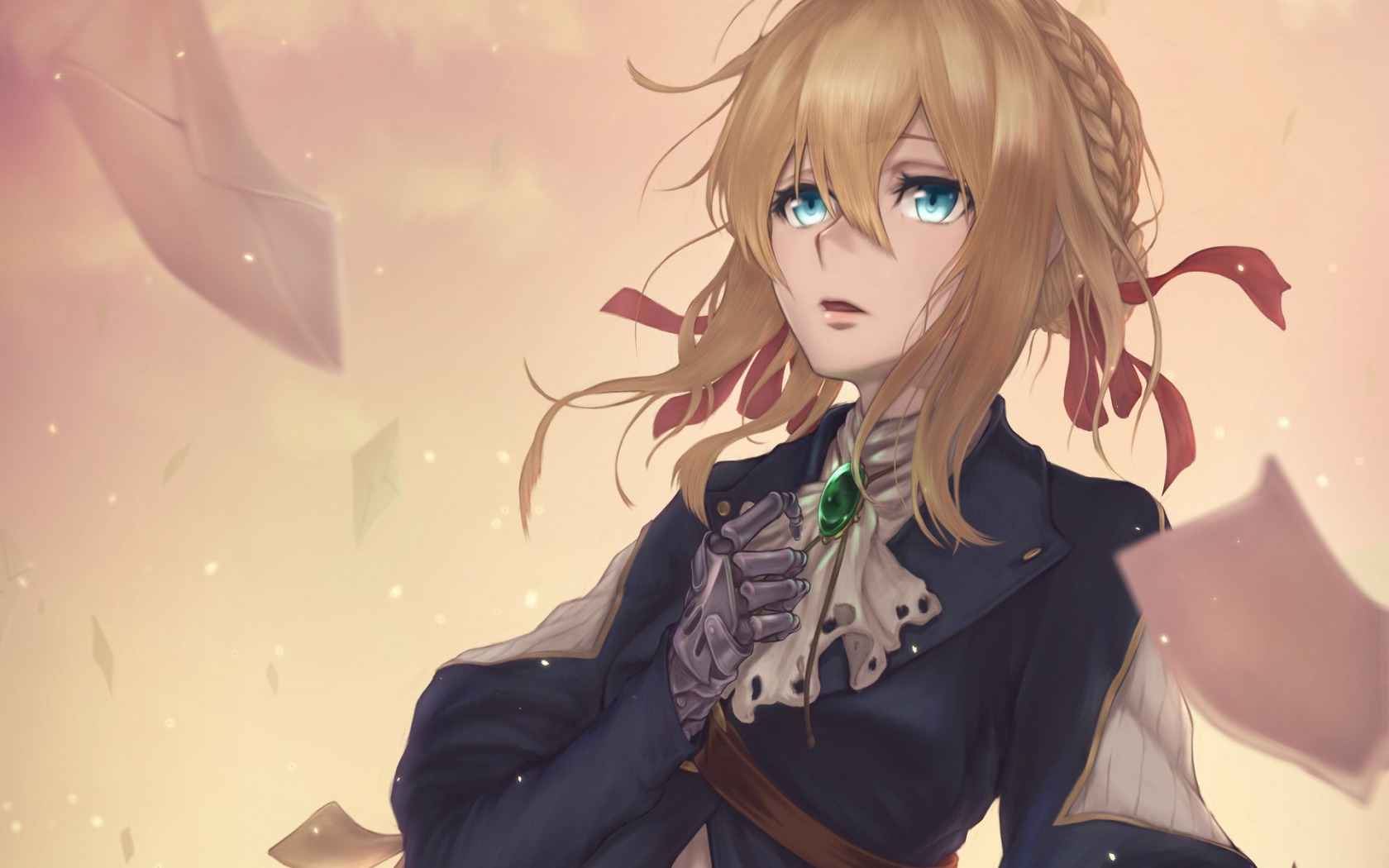 Скачать обои девушка, аниме, письма, Violet Evergarden, раздел сёнэн в  разрешении 1680x1050