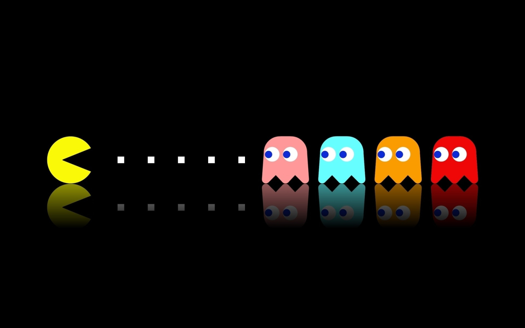 Скачать обои фон, игра, Pac Man, раздел игры в разрешении 1680x1050