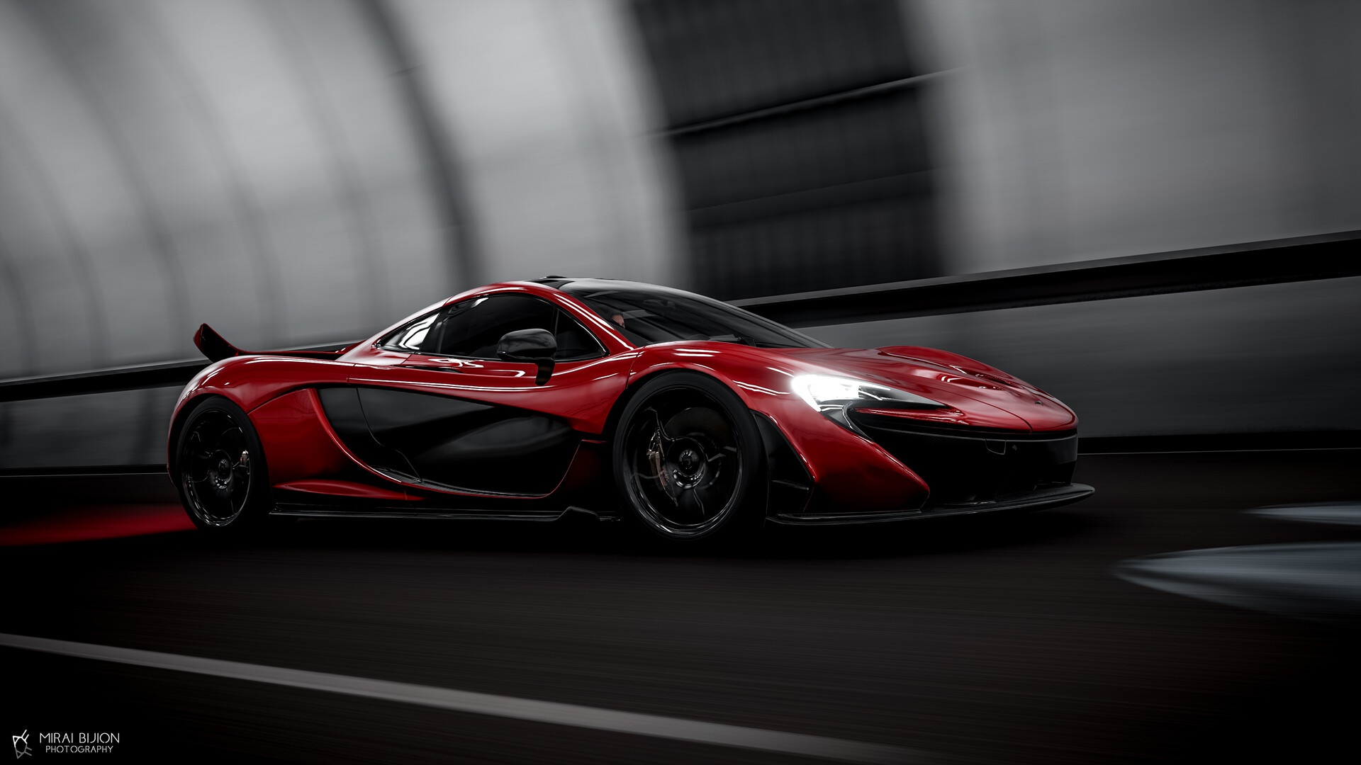 Скачать обои Красный, Авто, Игра, Машина, Red, Car, Supercar, McLaren P1,  раздел игры в разрешении 1920x1080