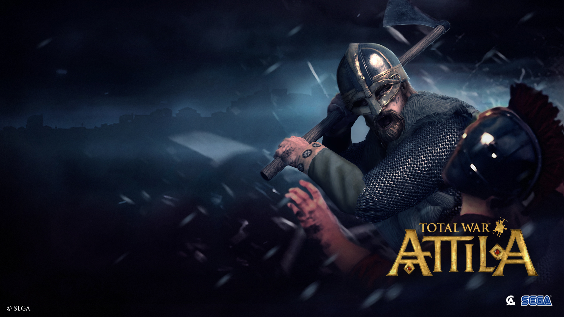 Скачать обои викинг, стратегия, viking, Sega, The Creative Assembly, Аттила,  Total War: Attila, раздел игры в разрешении 1920x1080