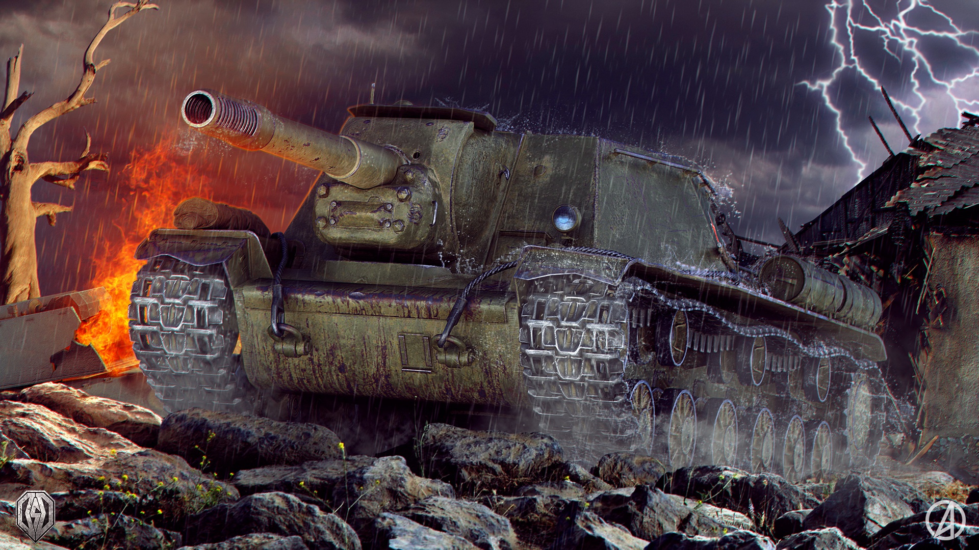 Скачать обои танк, art, world of tanks, wot, tank, су-152, wotart,  anderarts, раздел игры в разрешении 1920x1080