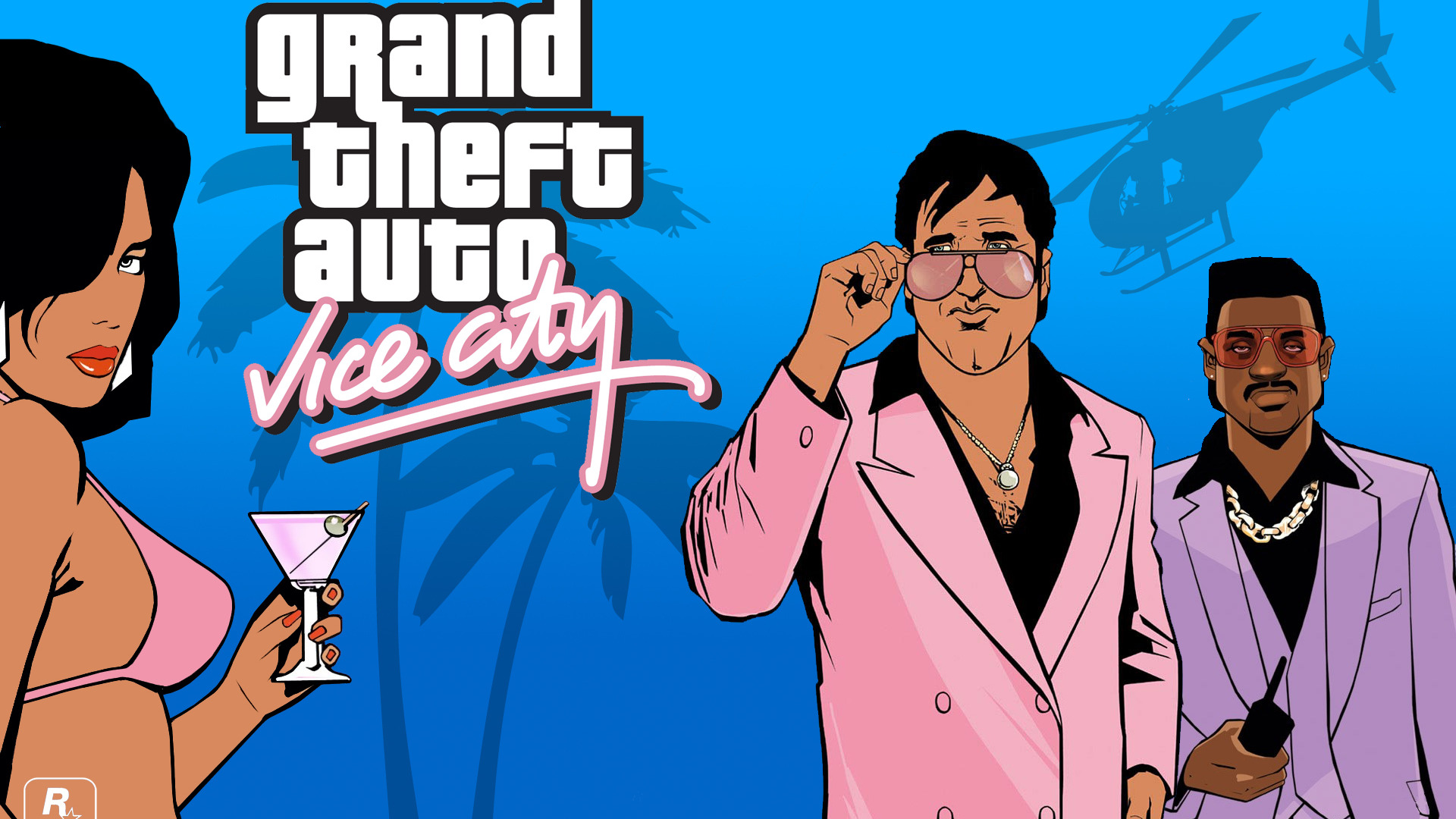 Скачать обои Art, GTA, Grand Theft Auto, Vice City, Stella, Bella, Sonny  Forelli, Lance Vance, раздел игры в разрешении 1920x1080