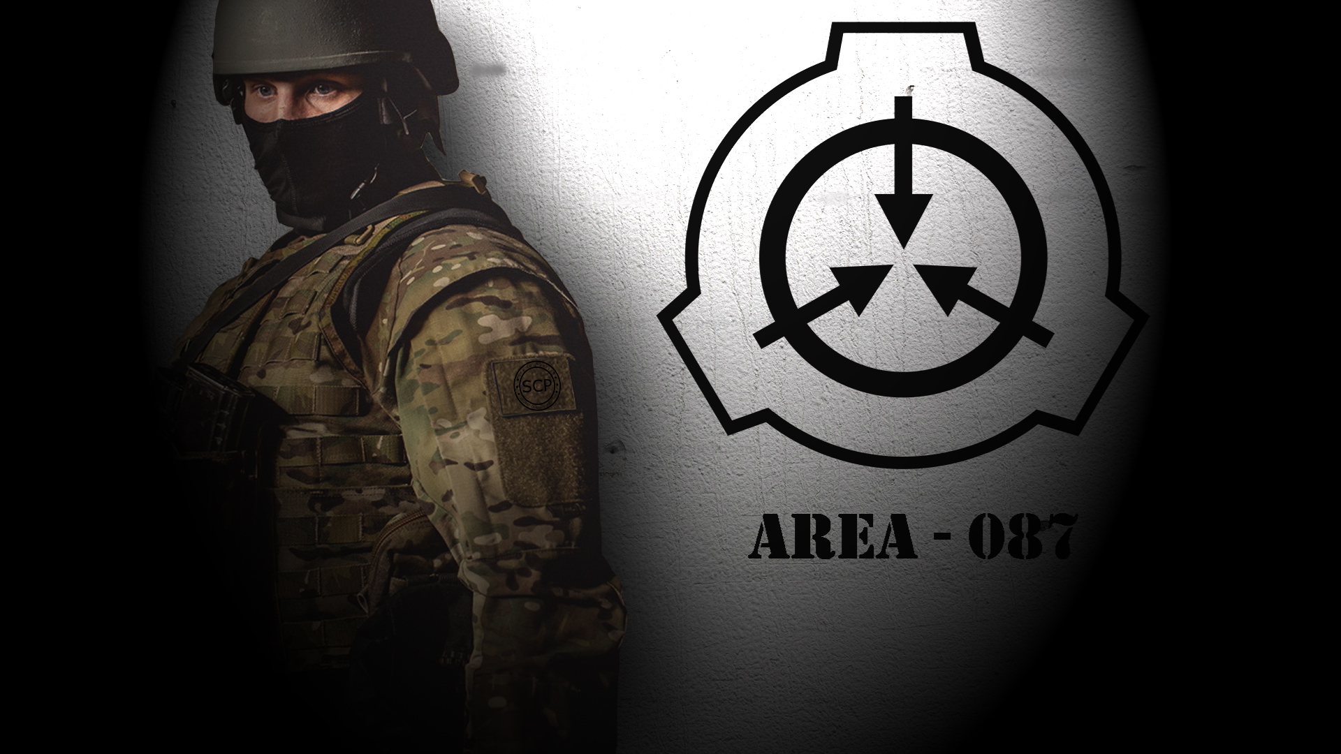 Скачать обои игры, оружие, soldier, мужчины, security, SCP, SCP:containment  breach, logo., раздел игры в разрешении 1920x1080