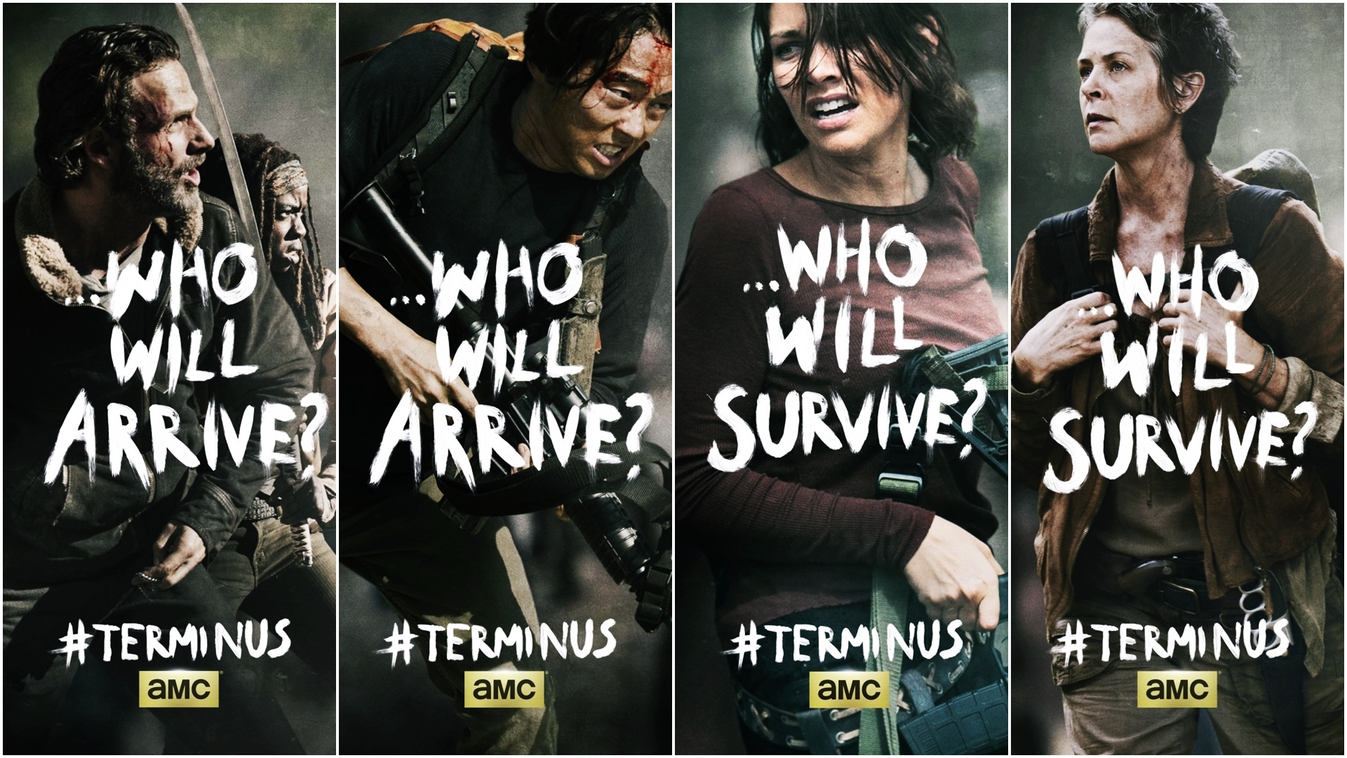 Скачать обои AMC, Ходячие Мертвецы, Terminus, Who Will Arrive, Who Will  Survive, Walking Dead, раздел разное в разрешении 1920x1080