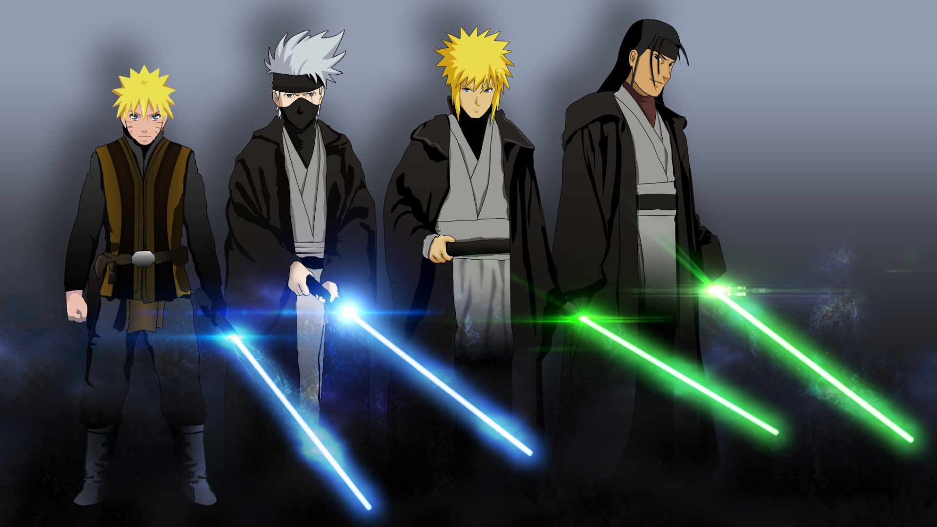 Скачать обои Star Wars, game, Naruto, anime, ninja, asian, jedi, manga,  раздел сёнэн в разрешении 1920x1080