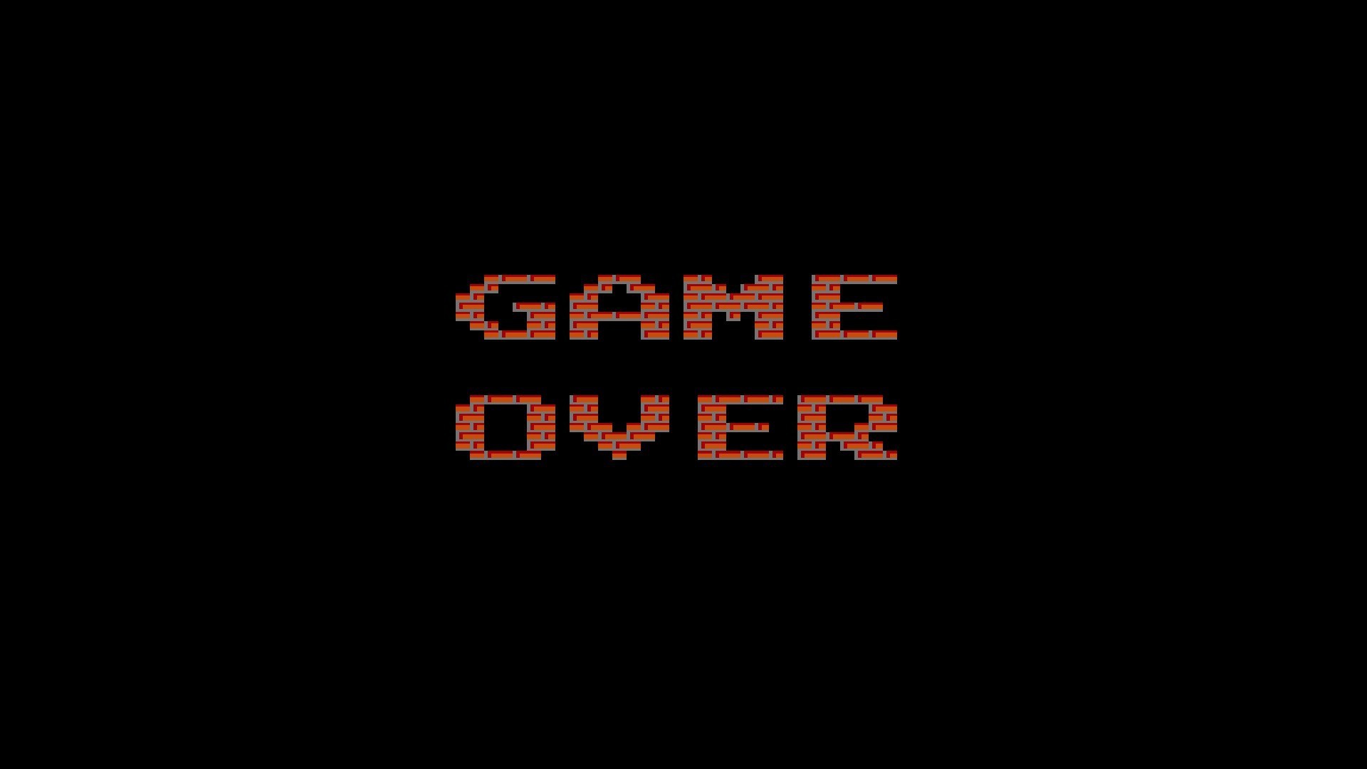 Скачать обои Минимализм, Игра, Ретро, Game, Game over, Застава, Over,  Танчики, раздел минимализм в разрешении 1920x1080