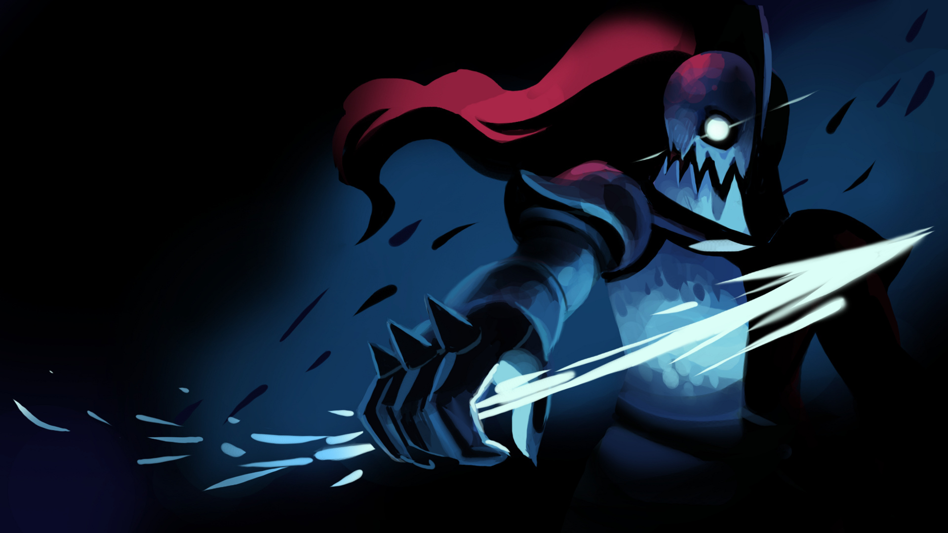 Скачать обои арт., Undertale, Undyne, Андайн, раздел игры в разрешении  1920x1080