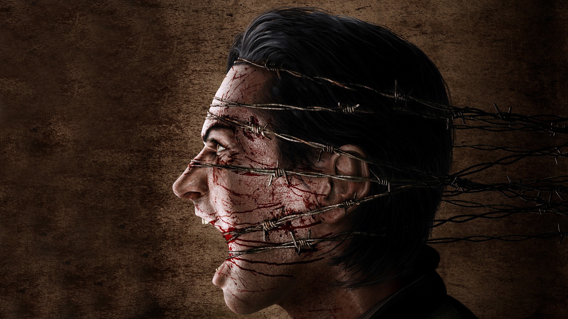 Скачать обои man, detective, scream, pain, Man, scar, The Evil Within,  Blood, раздел игры в разрешении 1920x1080