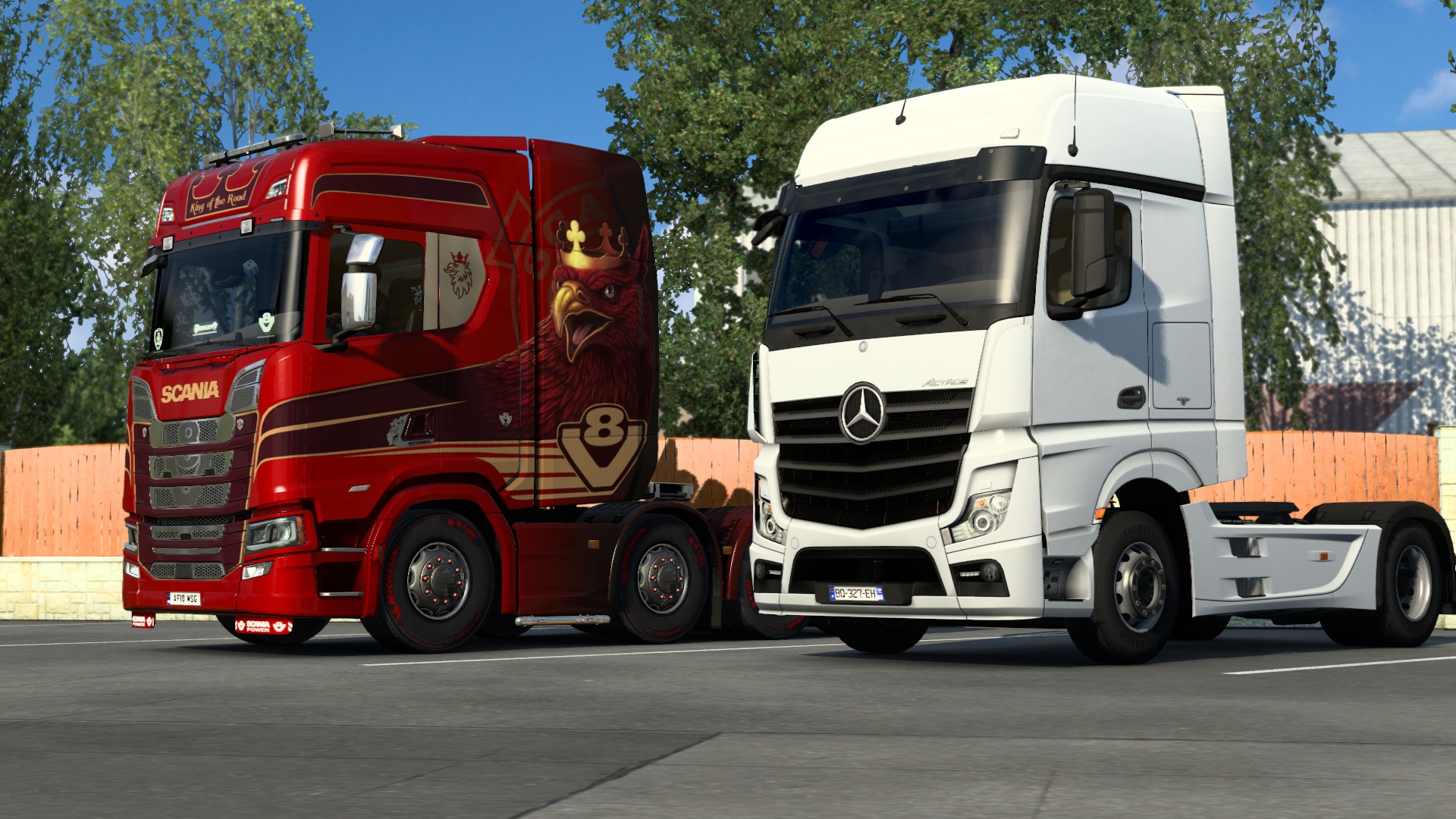 Обои Машина, Mercedes, Mercedes - Benz, Truck, Scania, Тягач, FullHD, Euro Truck  Simulator 2 на телефон и рабочий стол, раздел игры, разрешение 1920x1080 -  скачать