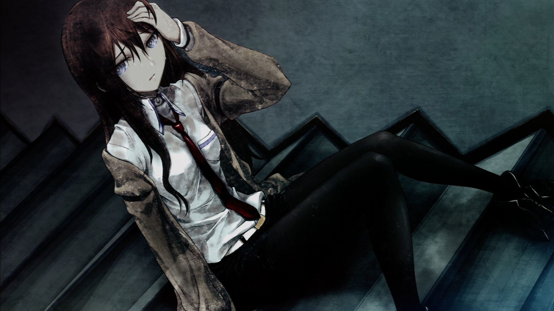 Обои Аниме, Makise Kurisu, Макисе Курису, Steins Gate, Врата Штайнера на  телефон и рабочий стол, раздел прочее, разрешение 1920x1080 - скачать