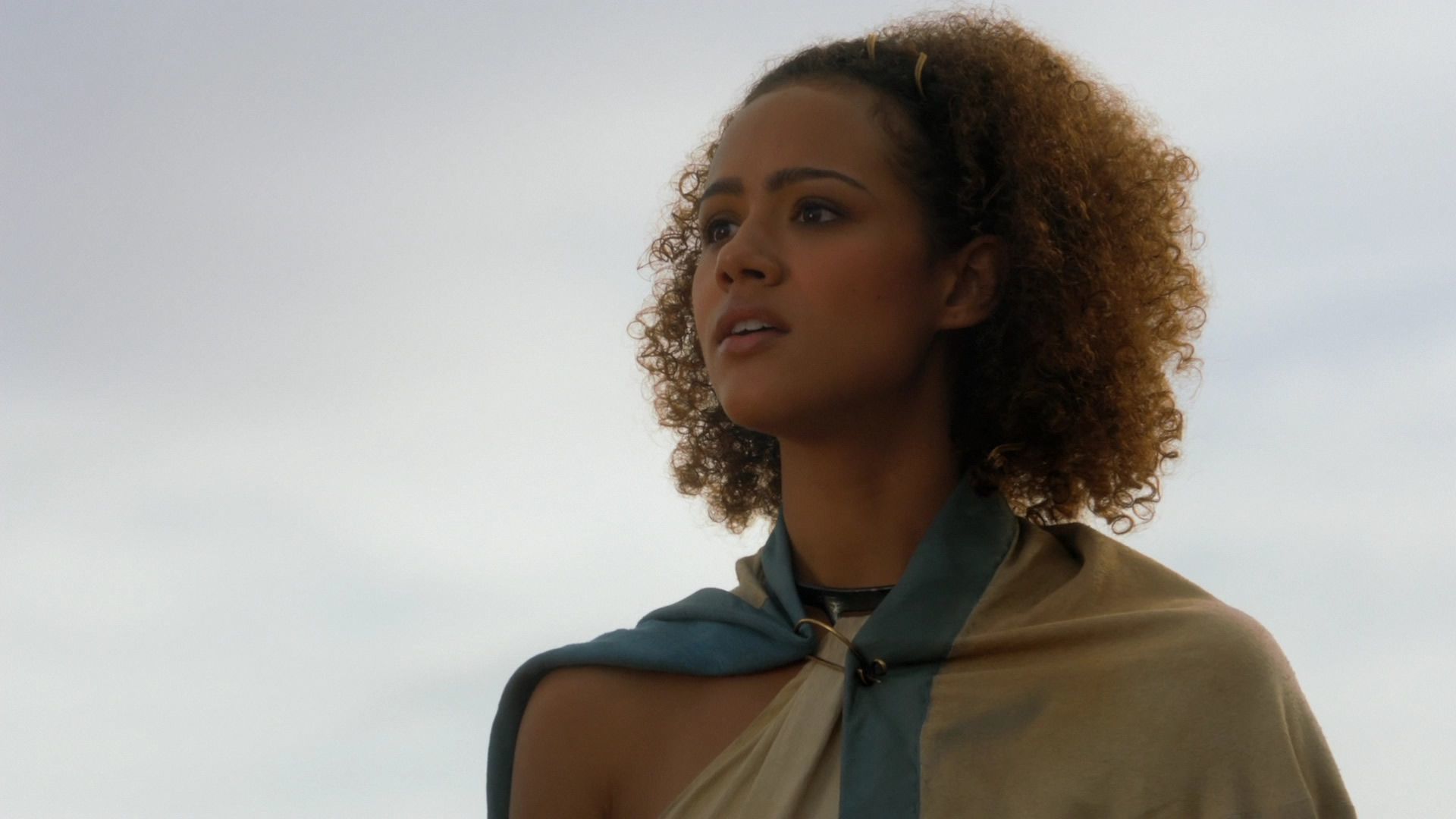 Обои актриса, кудри, Игра Престолов, Game of Thrones, Натали Эммануэль,  Nathalie Emmanuel, Missandei на телефон и рабочий стол, раздел девушки,  разрешение 1920x1080 - скачать