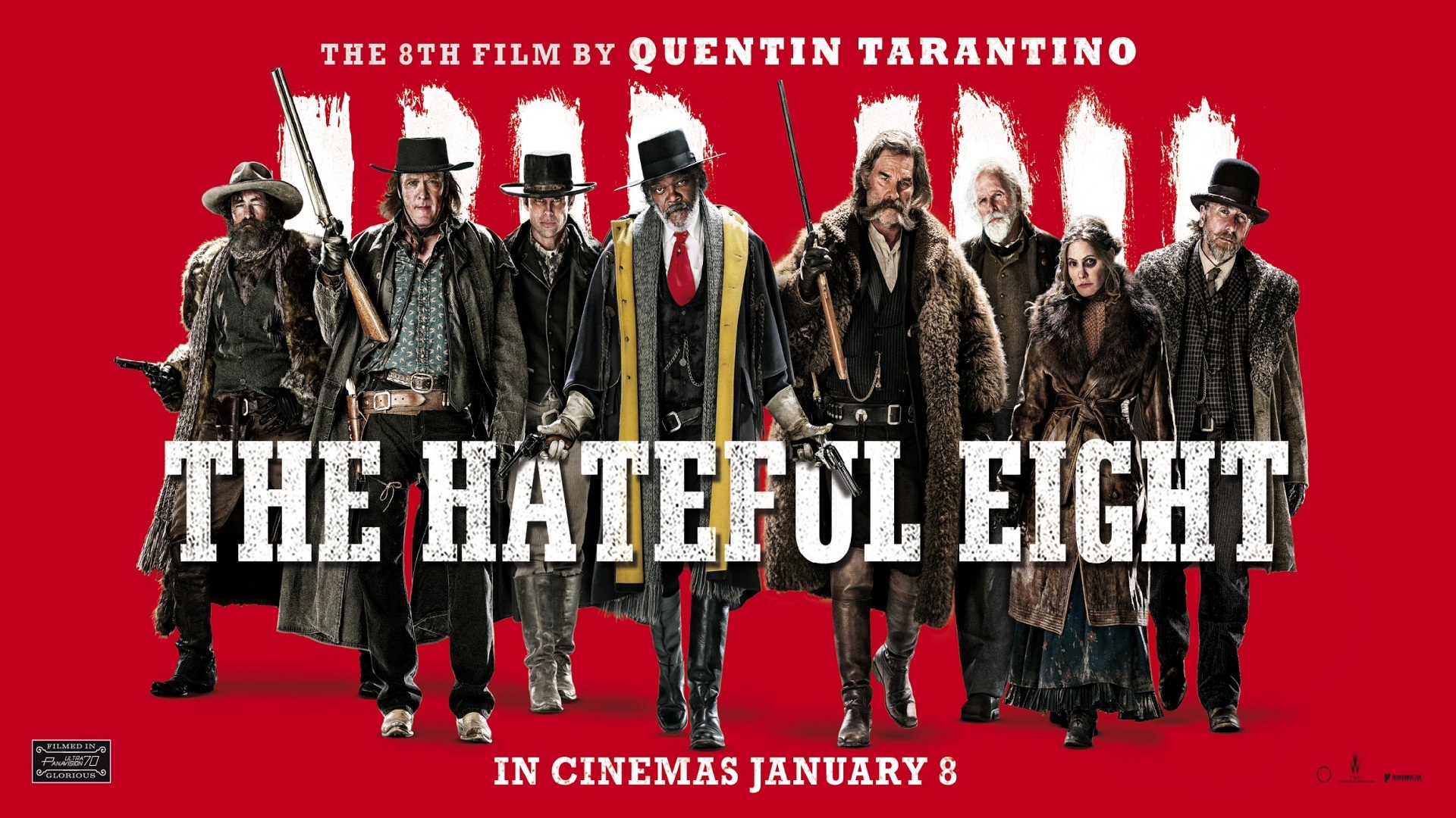 Обои Тарантино, The Hateful Eight, омерзительная восьмёрка на телефон и  рабочий стол, раздел фильмы, разрешение 1920x1080 - скачать