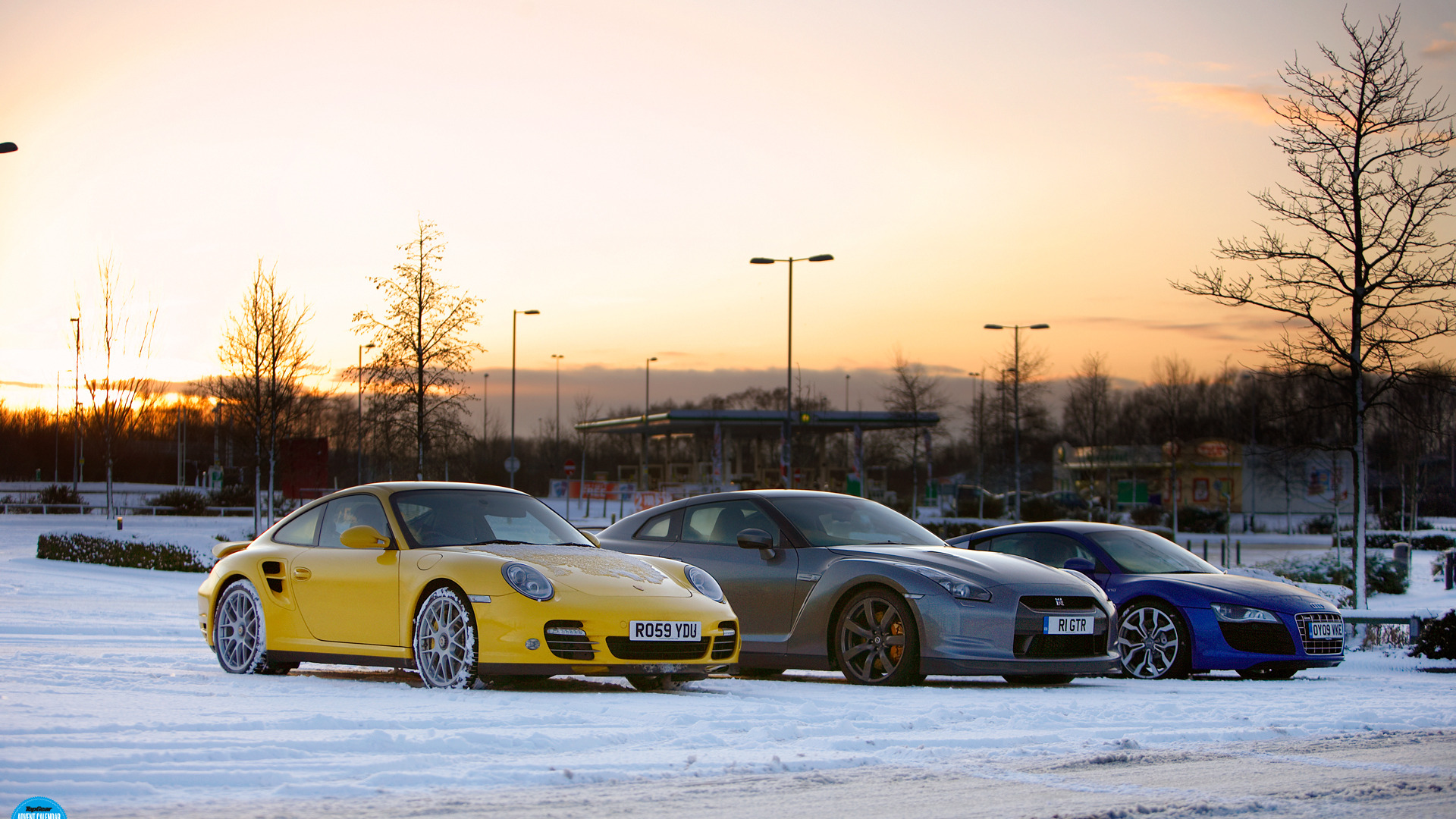 Porsche 911 Winter Snow вертикально