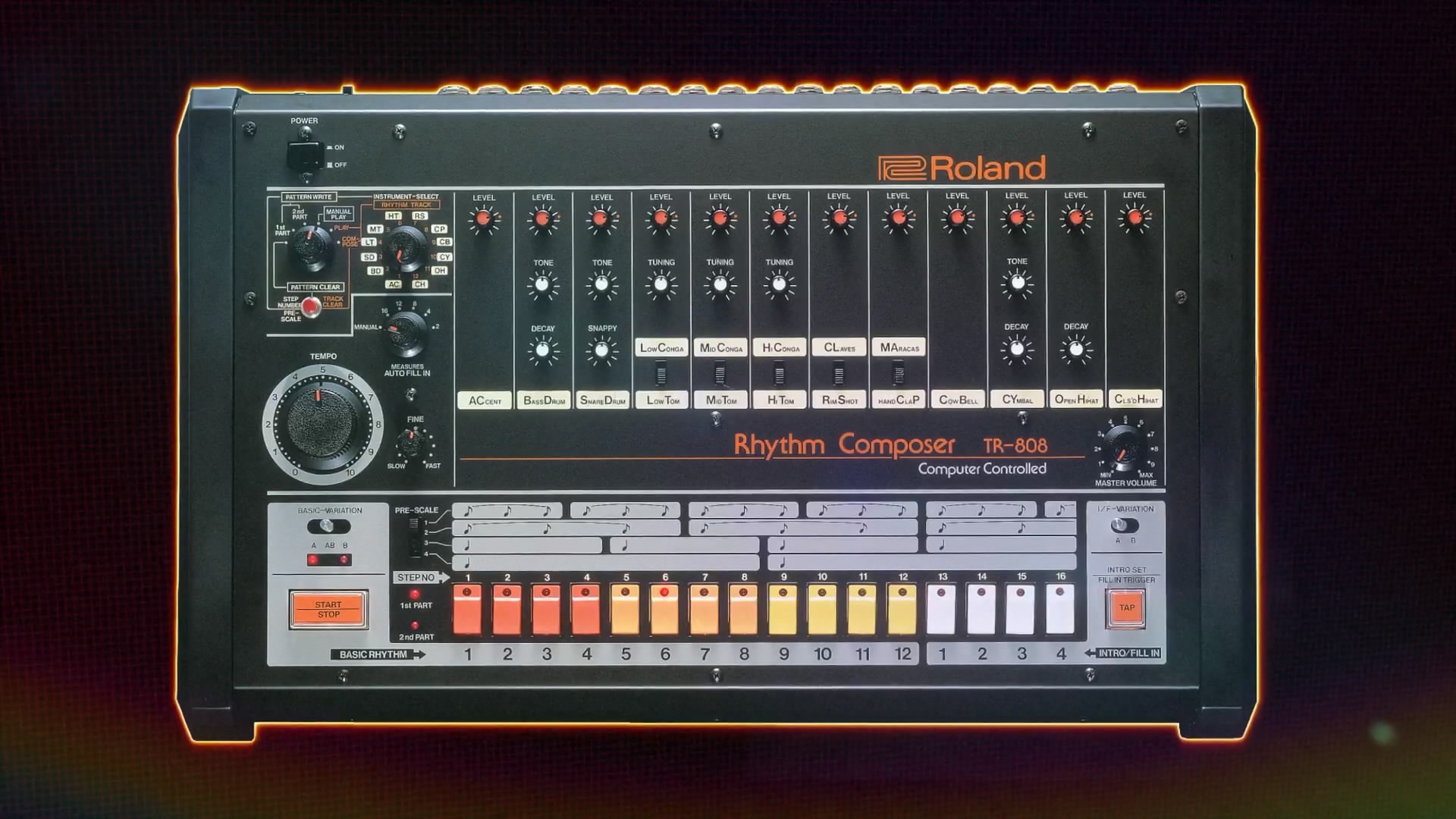 Скачать обои roland, tr-808, drummachine, drum machine, раздел hi-tech в  разрешении 1920x1080