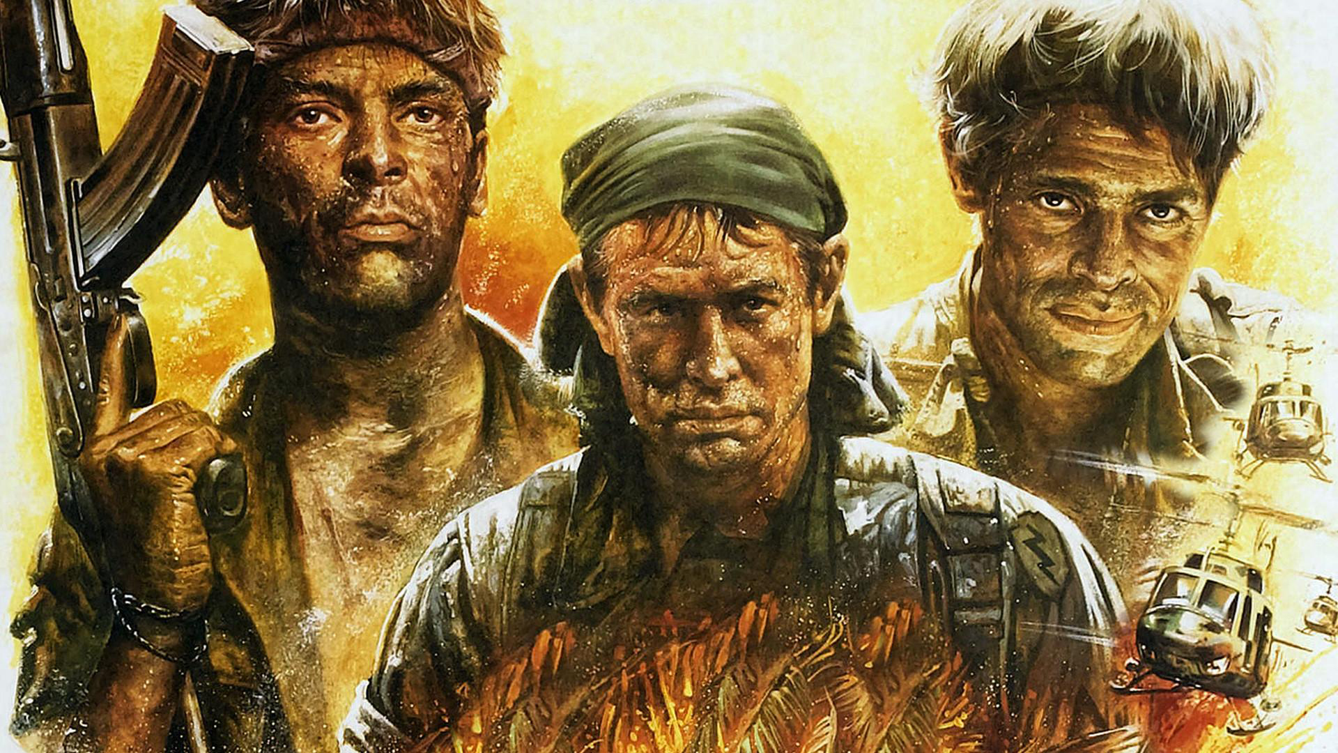 Обои классика, военный, 1986, Уиллем Дефо, Чарли Шин, «Взвод», Platoon, Том  Беренджер на телефон и рабочий стол, раздел фильмы, разрешение 1920x1080 -  скачать