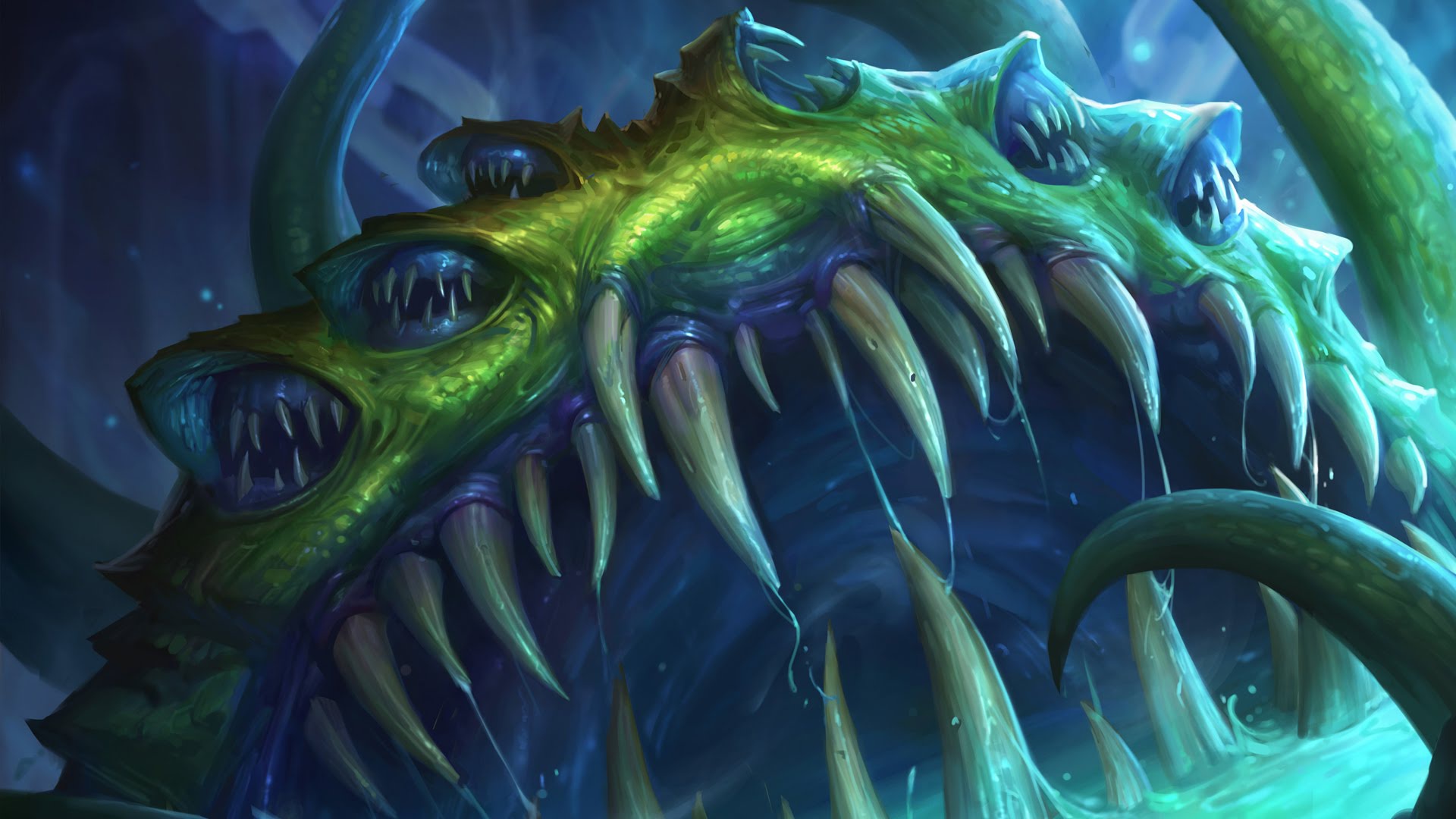 Скачать обои вов, Yogg-Saron, древний бог, раздел игры в разрешении  1920x1080