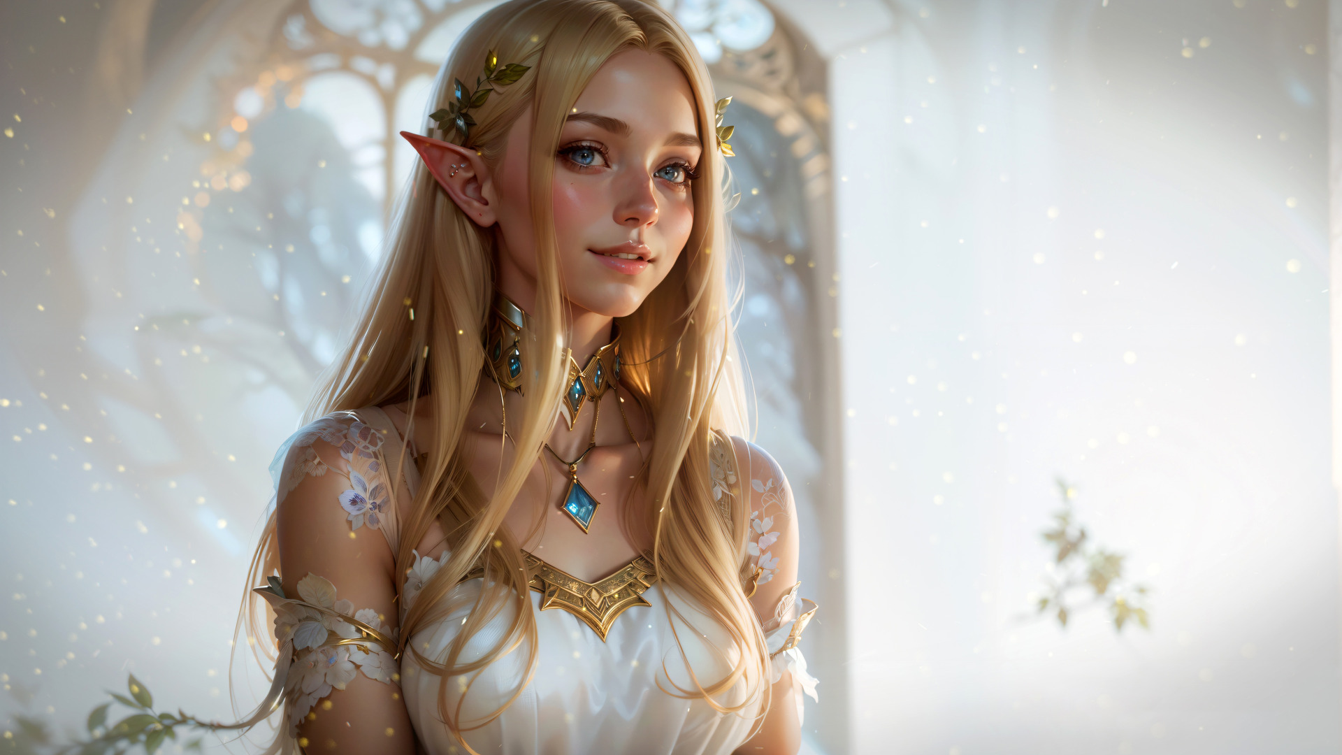 Blonde elf. Фэнтези Бьюти. Принцесса ai generated. Beautiful Princess. Ai Art girls realistic.