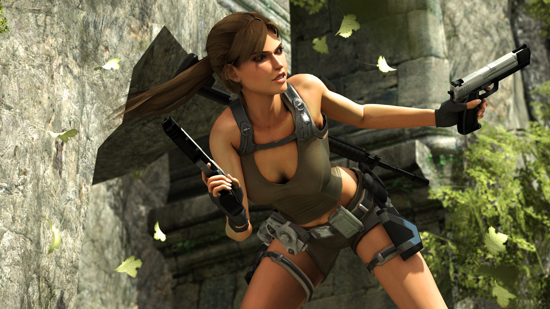 Скачать обои lara croft, underworld, tomb raider, Eidos Interactive, раздел  игры в разрешении 1920x1080