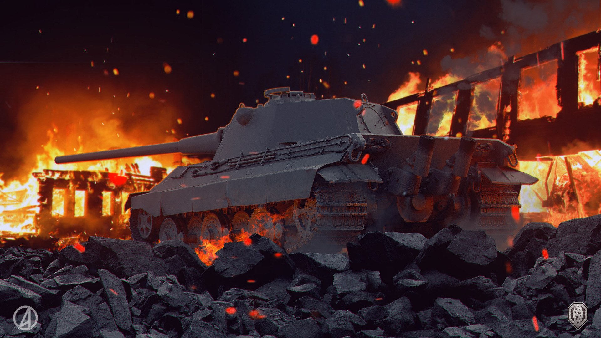 Скачать обои танк, art, world of tanks, wot, tank, wotart, anderarts, е50м,  раздел игры в разрешении 1920x1080